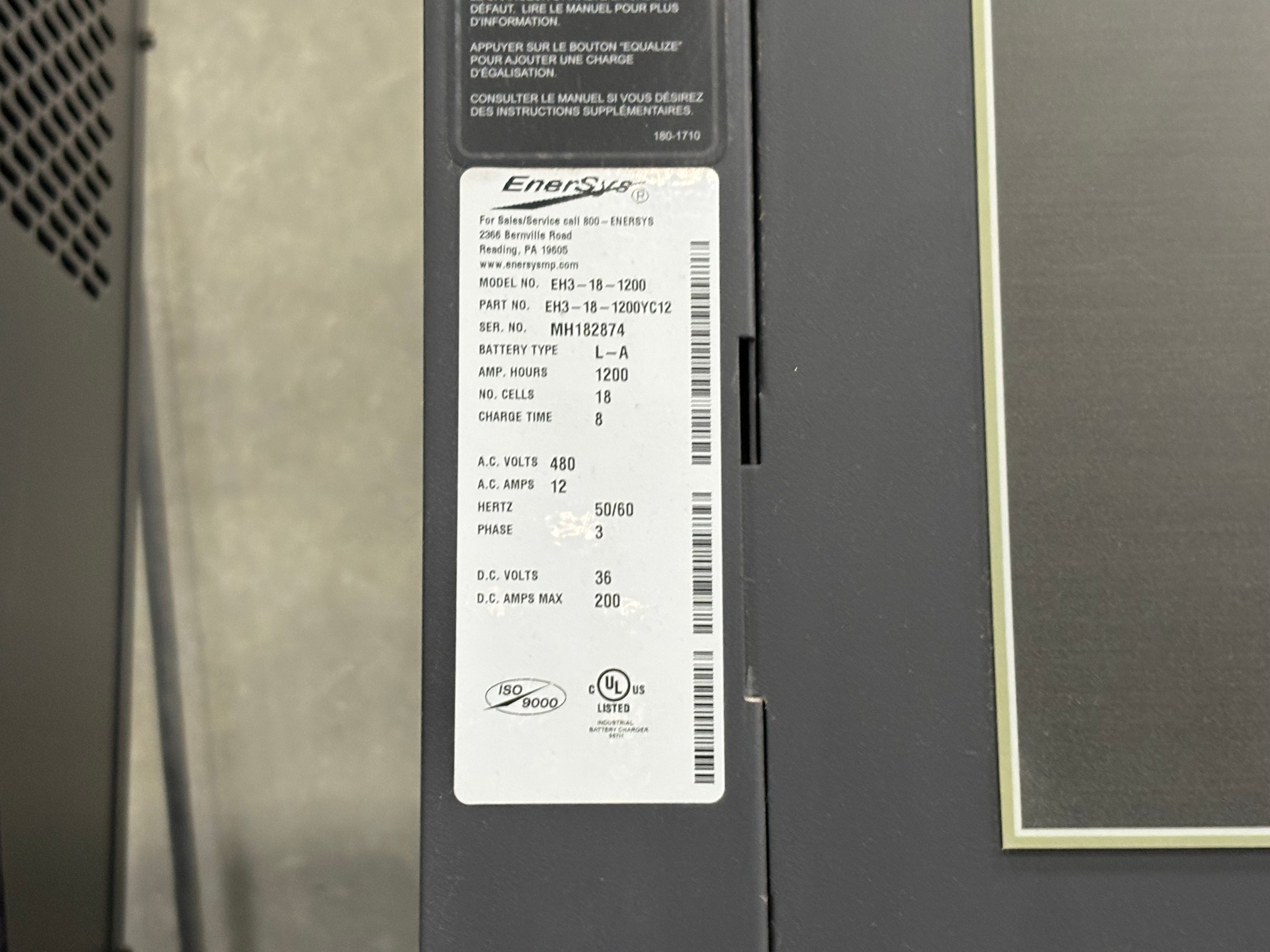 Enersys Enforcer HF- 36V Battery Charger - Document 7
