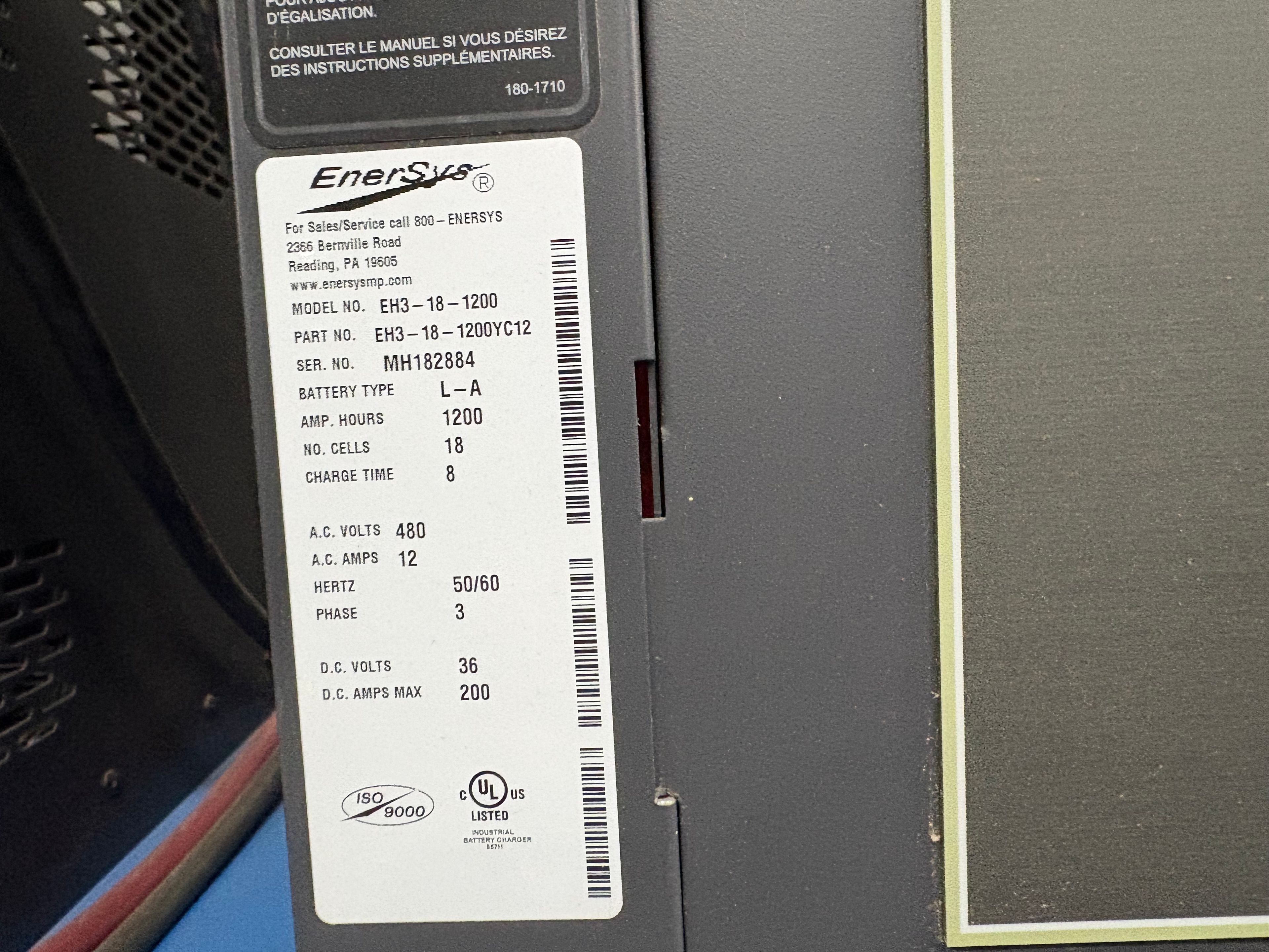 Enersys Enforcer HF- 36V Battery Charger - Document 7