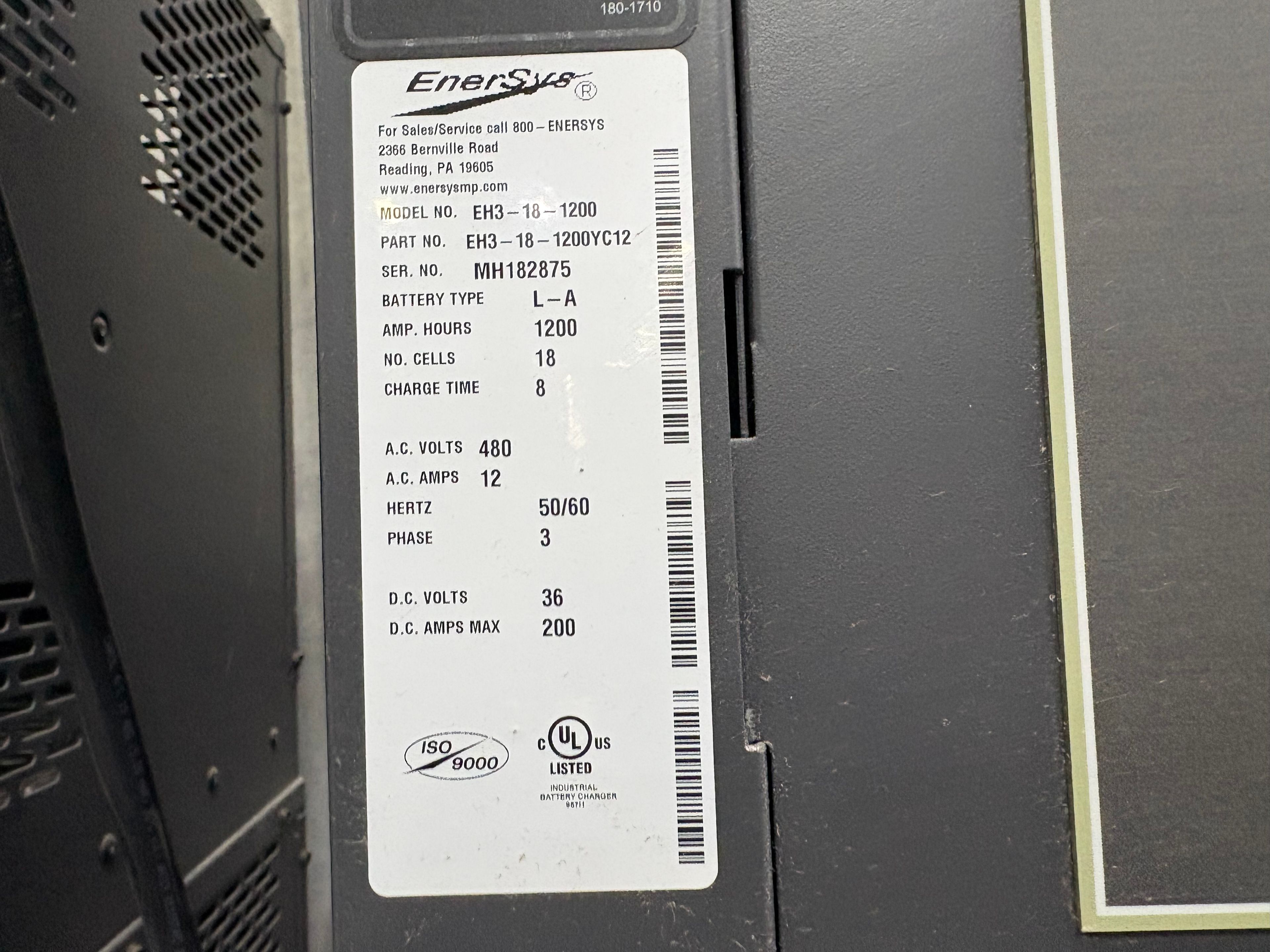 Enersys Enforcer HF- 36V Battery Charger - Document 7