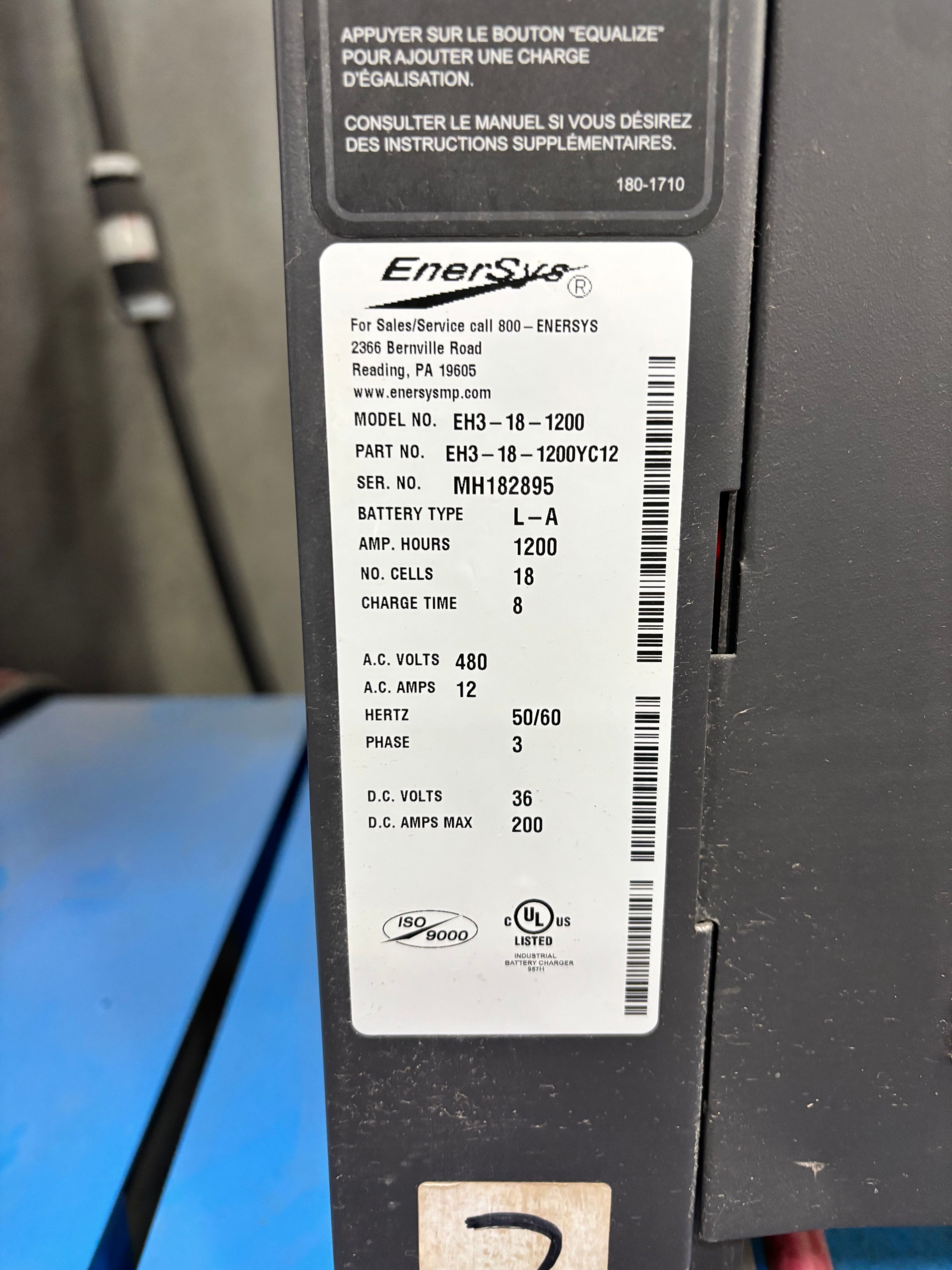 Enersys Enforcer HF- 36V Battery Charger - Document 8