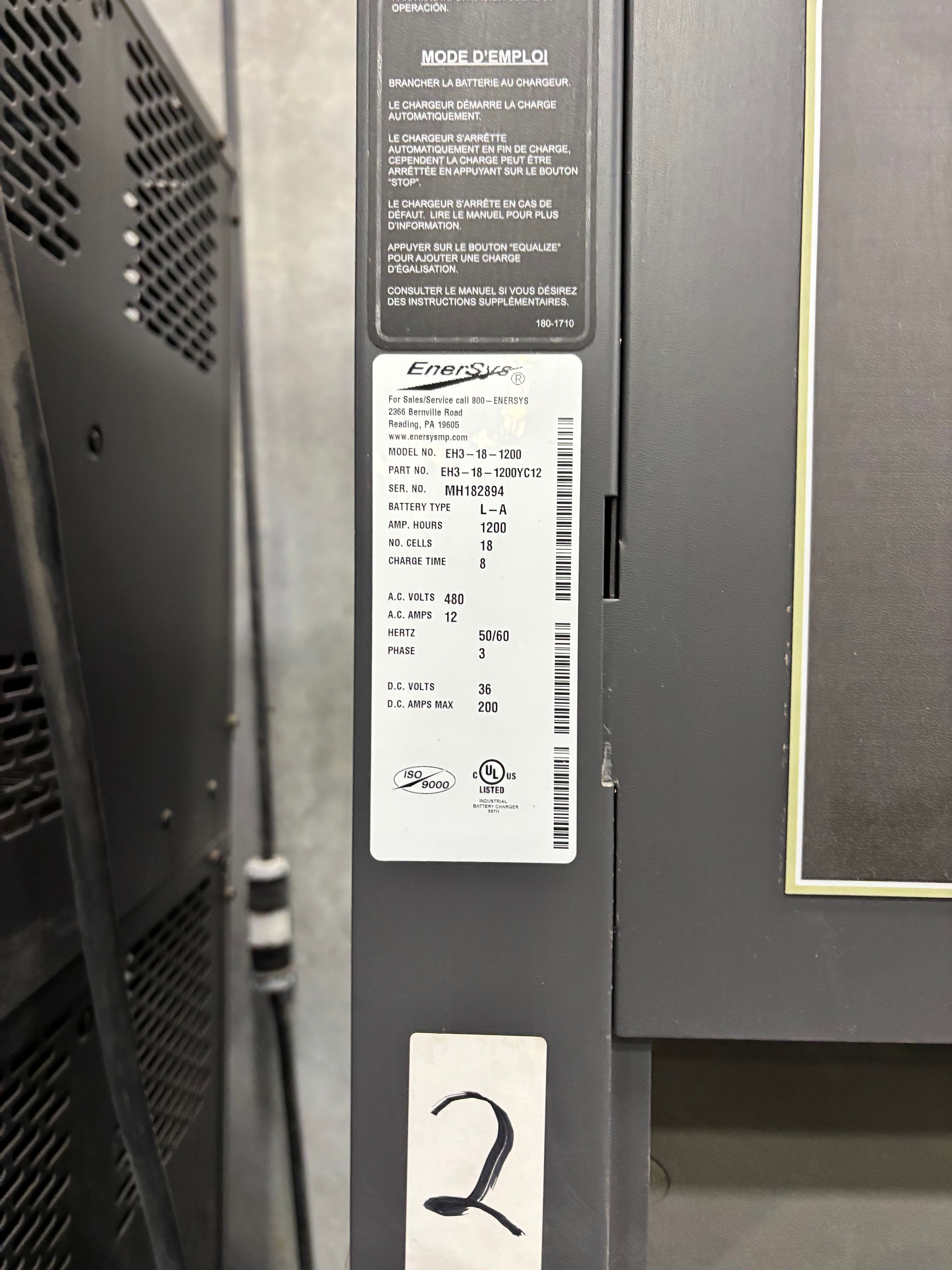Enersys Enforcer HF- 36V Battery Charger - Document 8