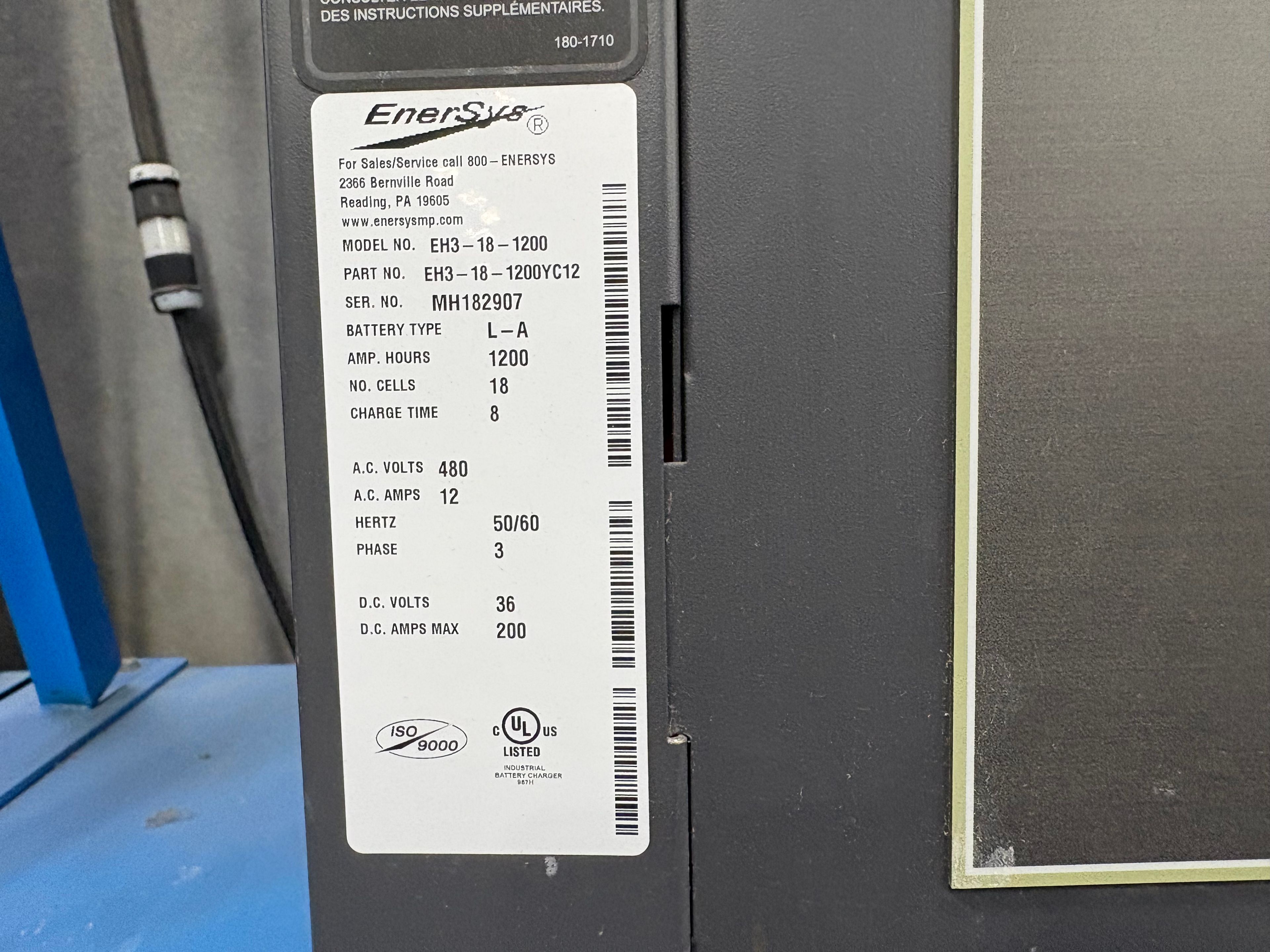 Enersys Enforcer HF- 36V Battery Charger - Document 7