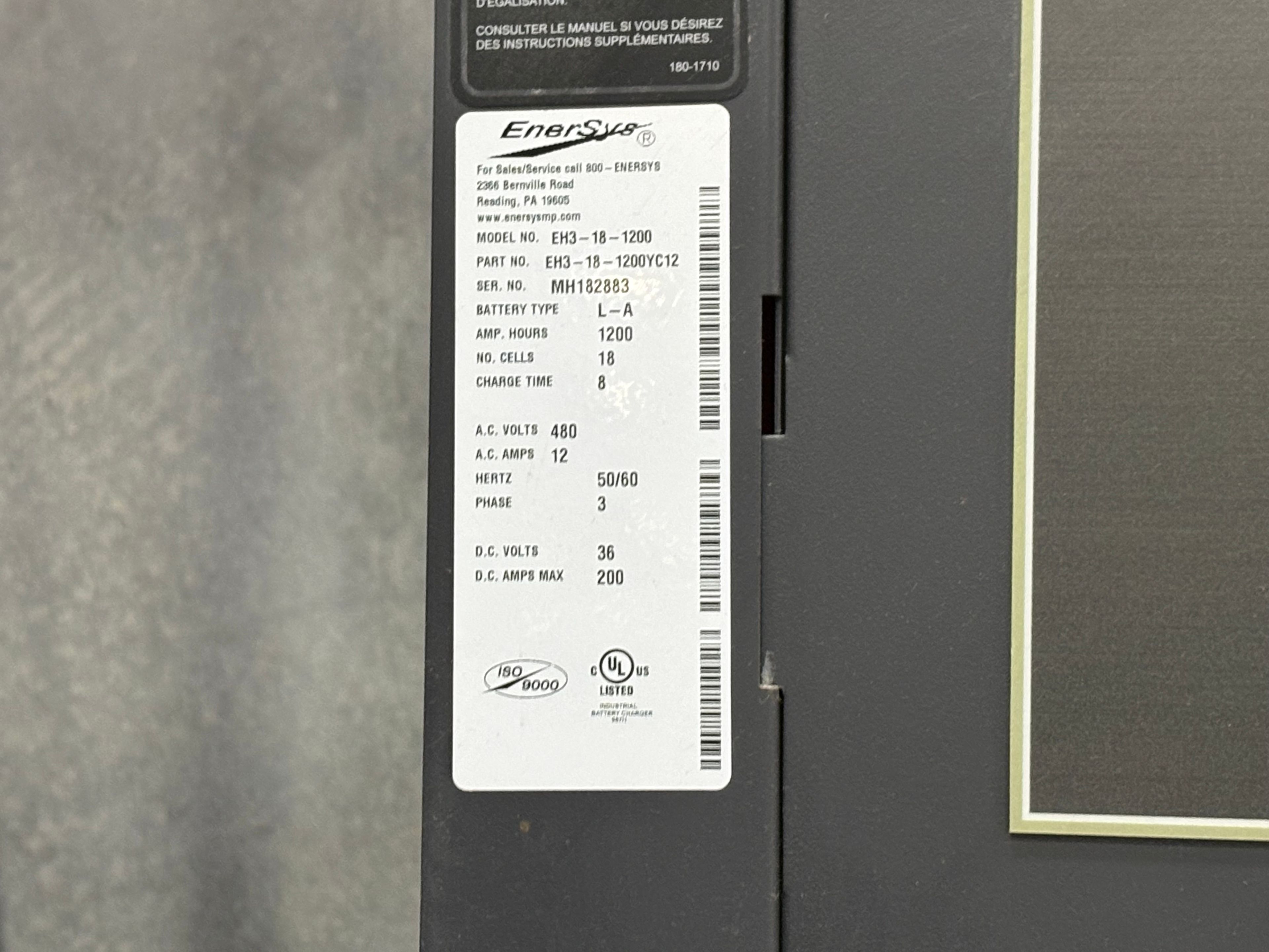 Enersys Enforcer HF- 36V Battery Charger - Document 7