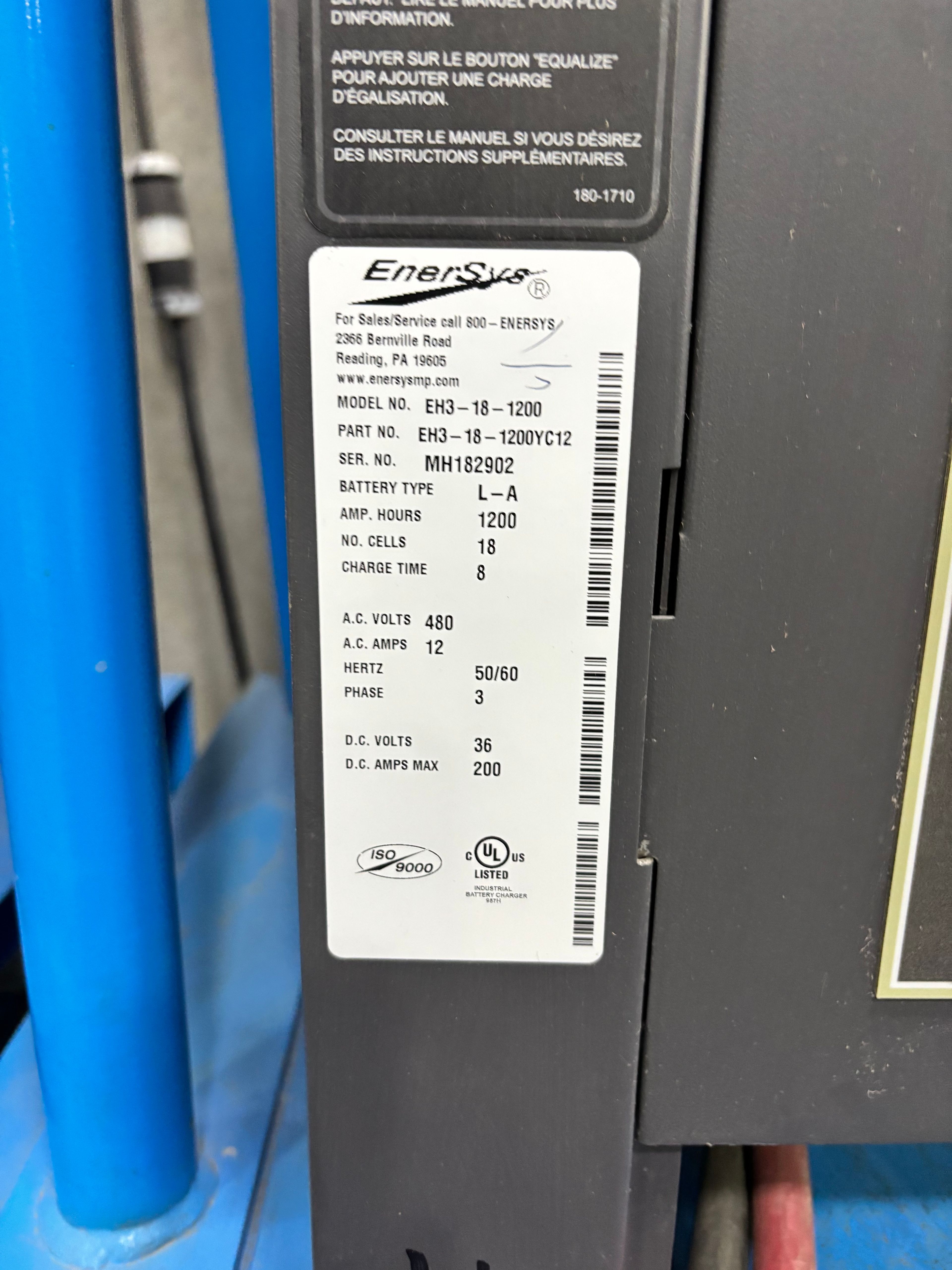 Enersys Enforcer HF- 36V Battery Charger - Document 8