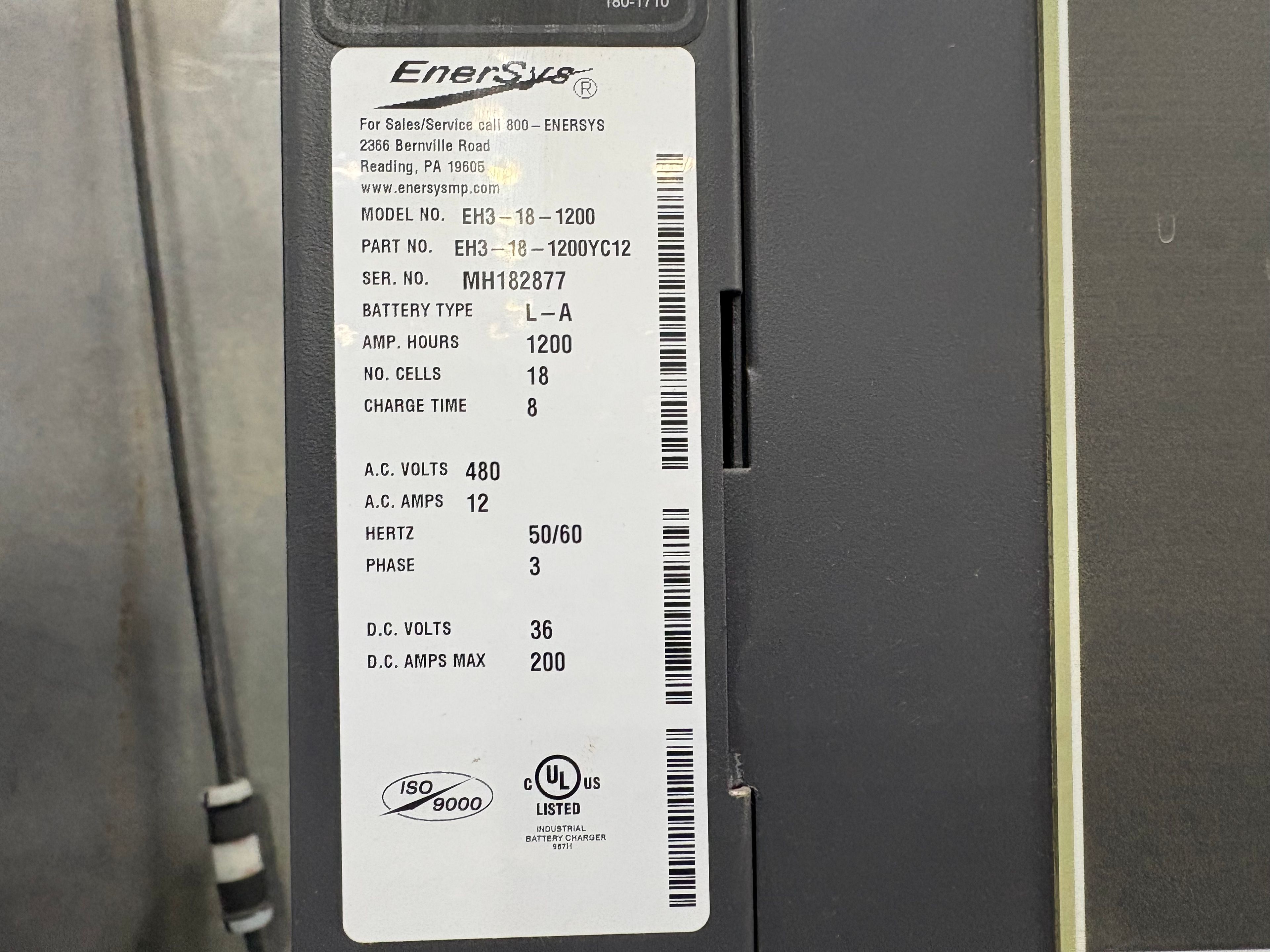 Enersys Enforcer HF- 36V Battery Charger - Document 7