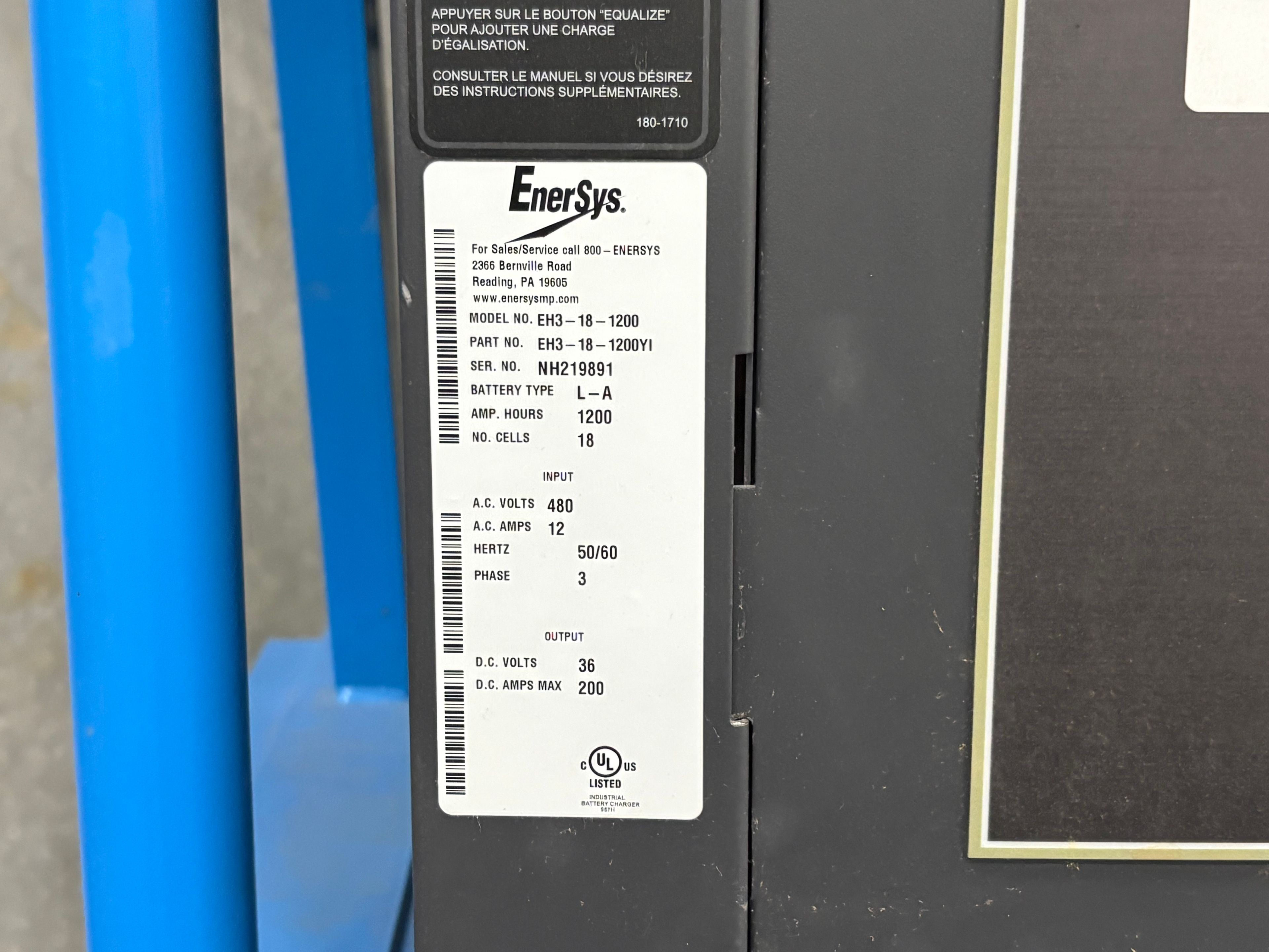 Enersys Enforcer HF- 36V Battery Charger - Document 3