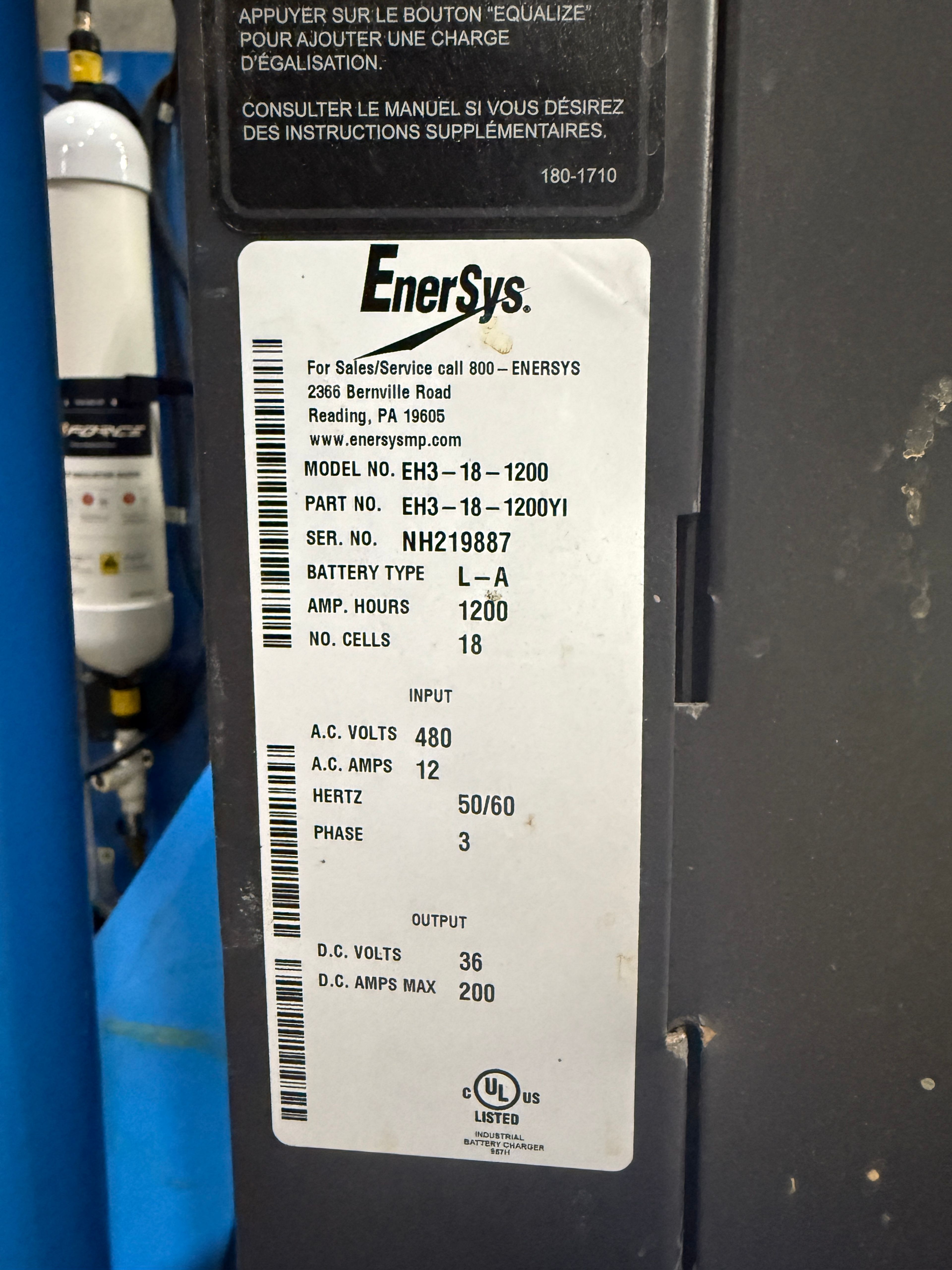 Enersys Enforcer HF- 36V Battery Charger - Document 8
