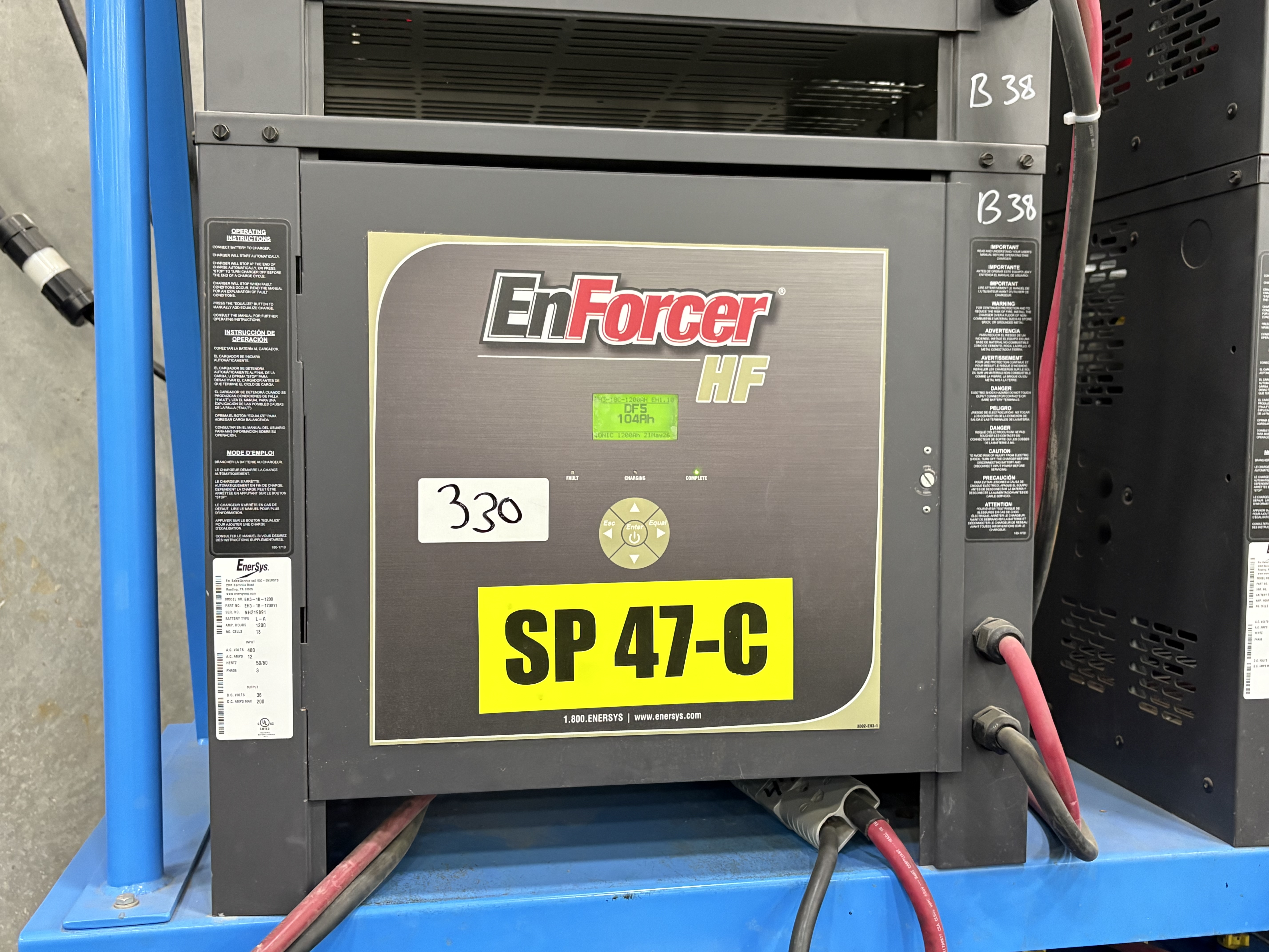 Enersys Enforcer HF- 36V Battery Charger