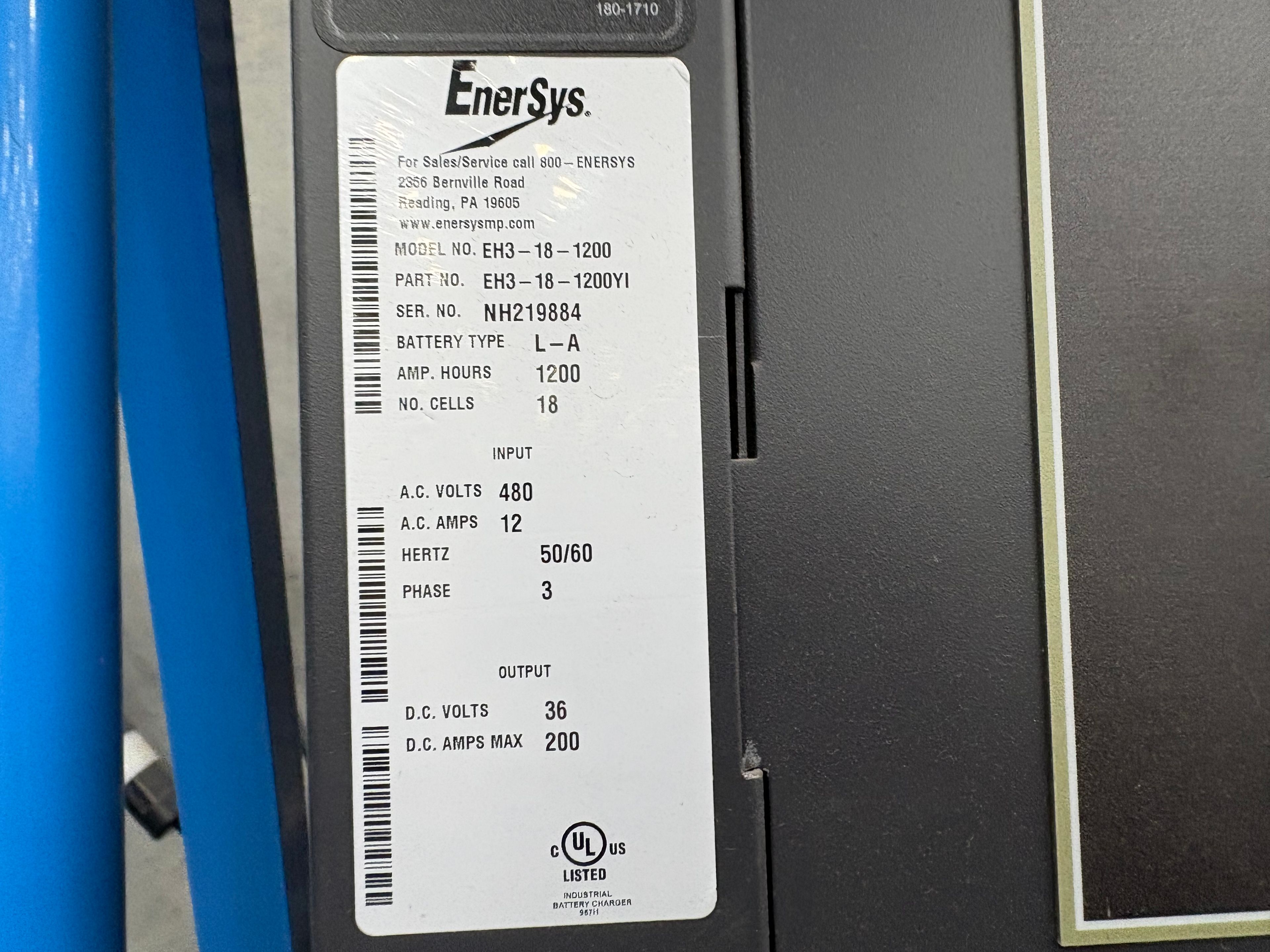 Enersys Enforcer HF- 36V Battery Charger - Document 7