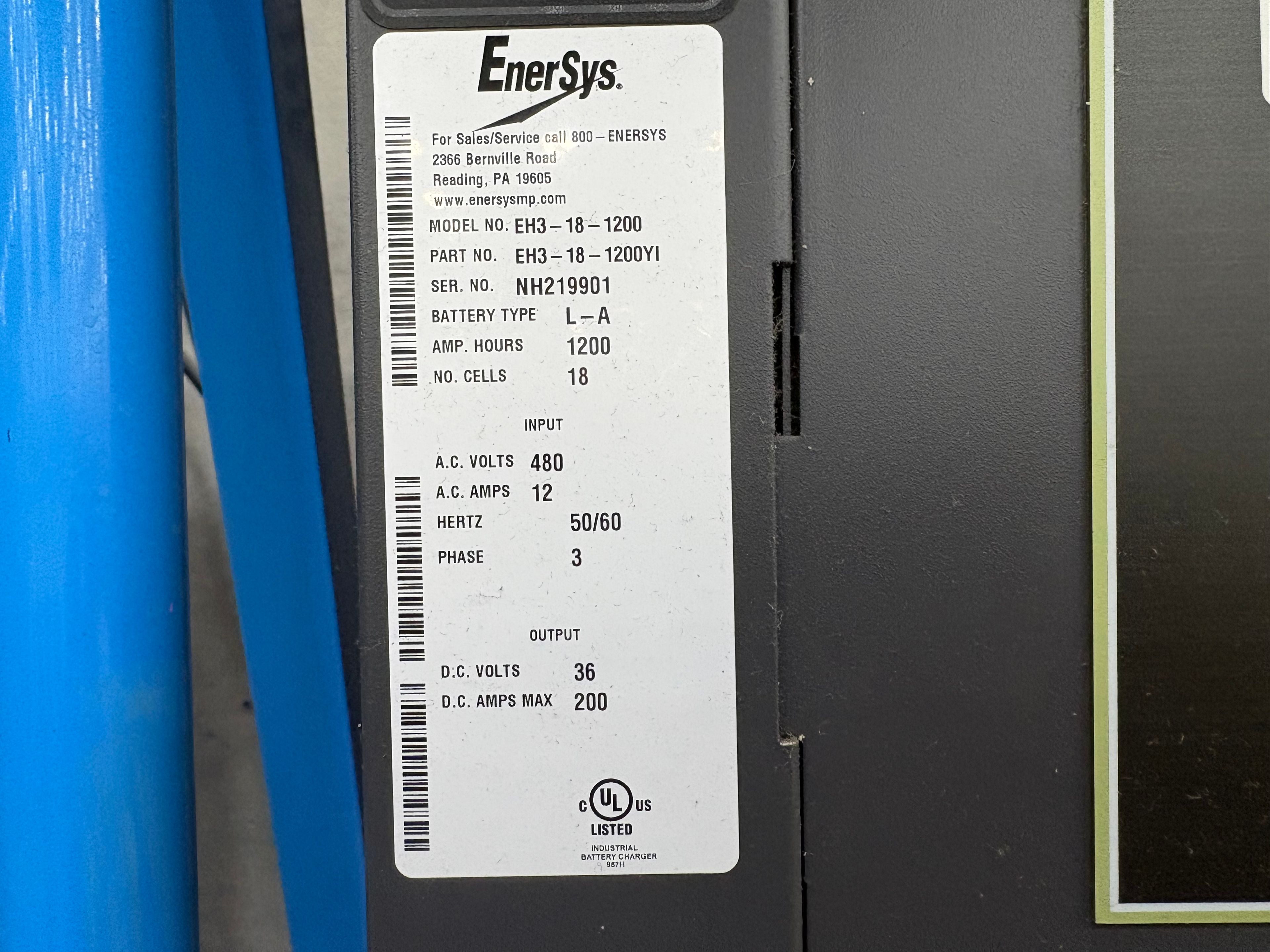 Enersys Enforcer HF- 36V Battery Charger - Document 8
