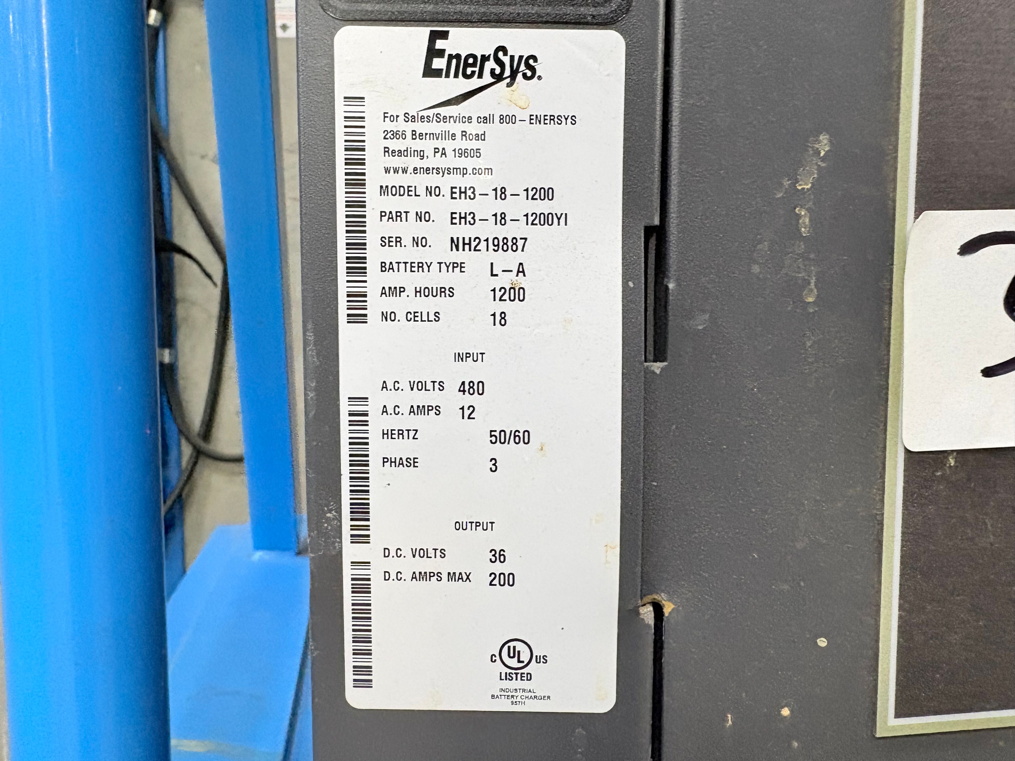 Enersys Enforcer HF- 36V Battery Charger - Document 3