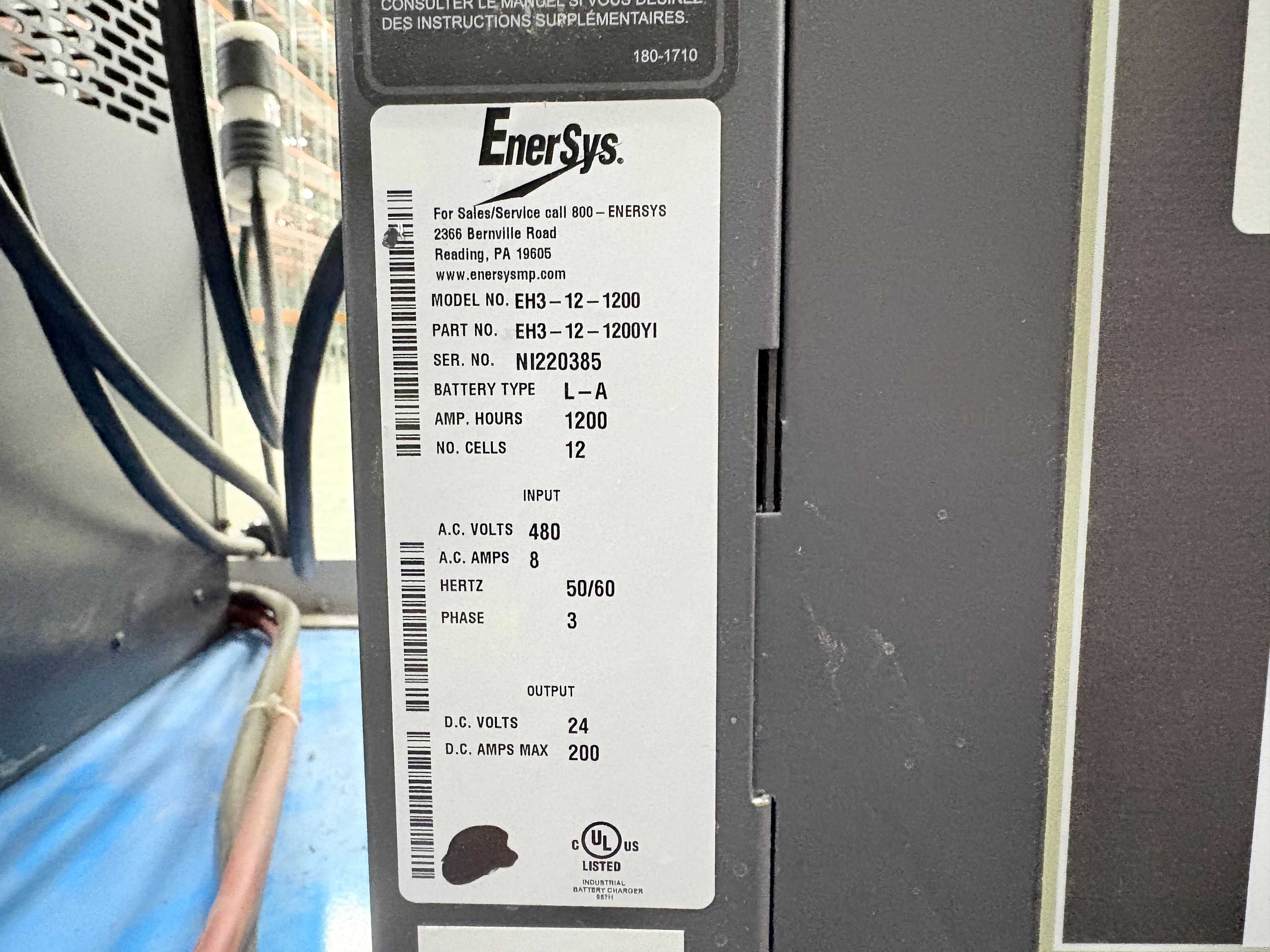 Enersys Enforcer HF- 24V Battery Charger - Document 3