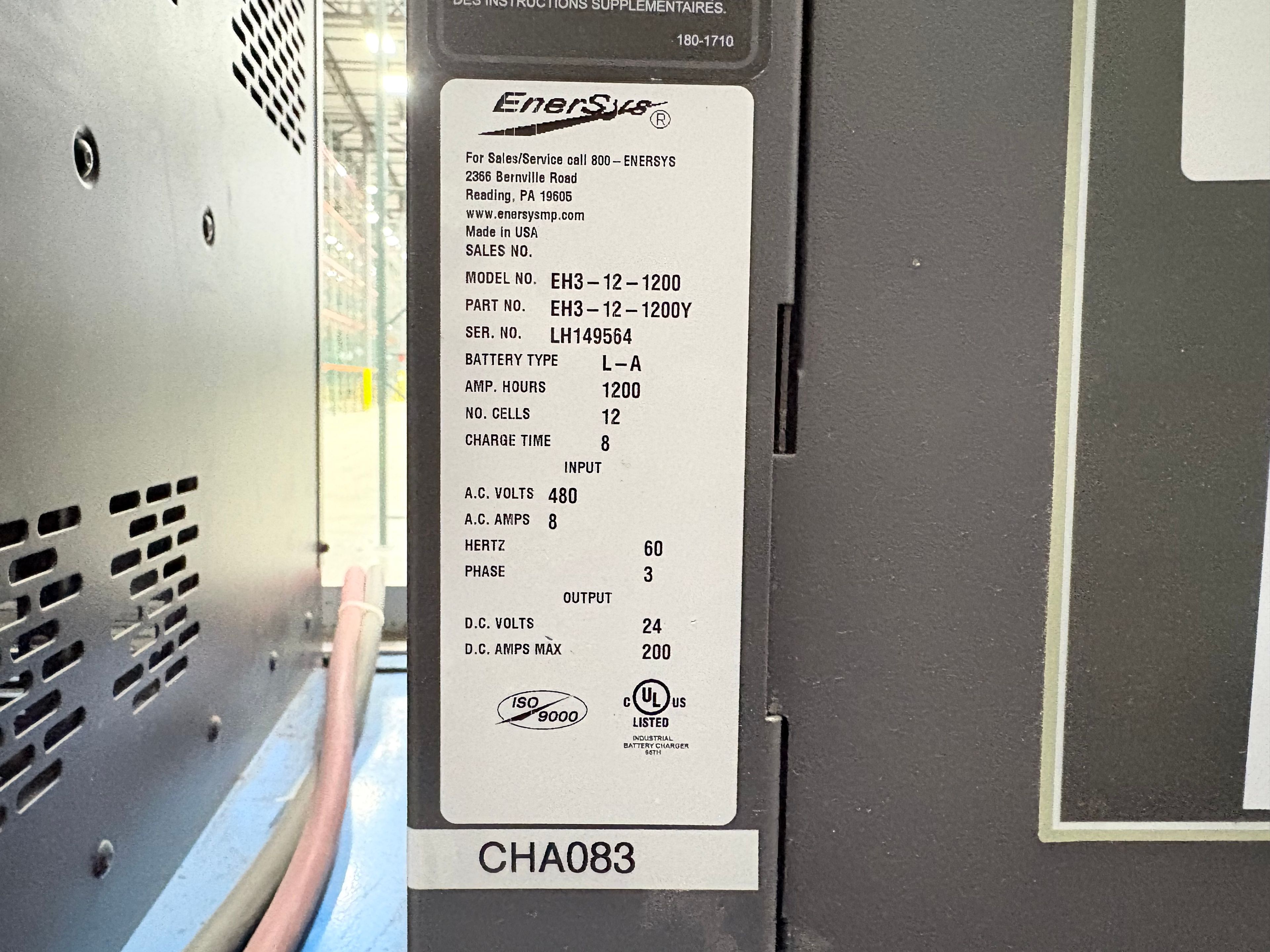 Enersys Enforcer HF- 24V Battery Charger - Document 3