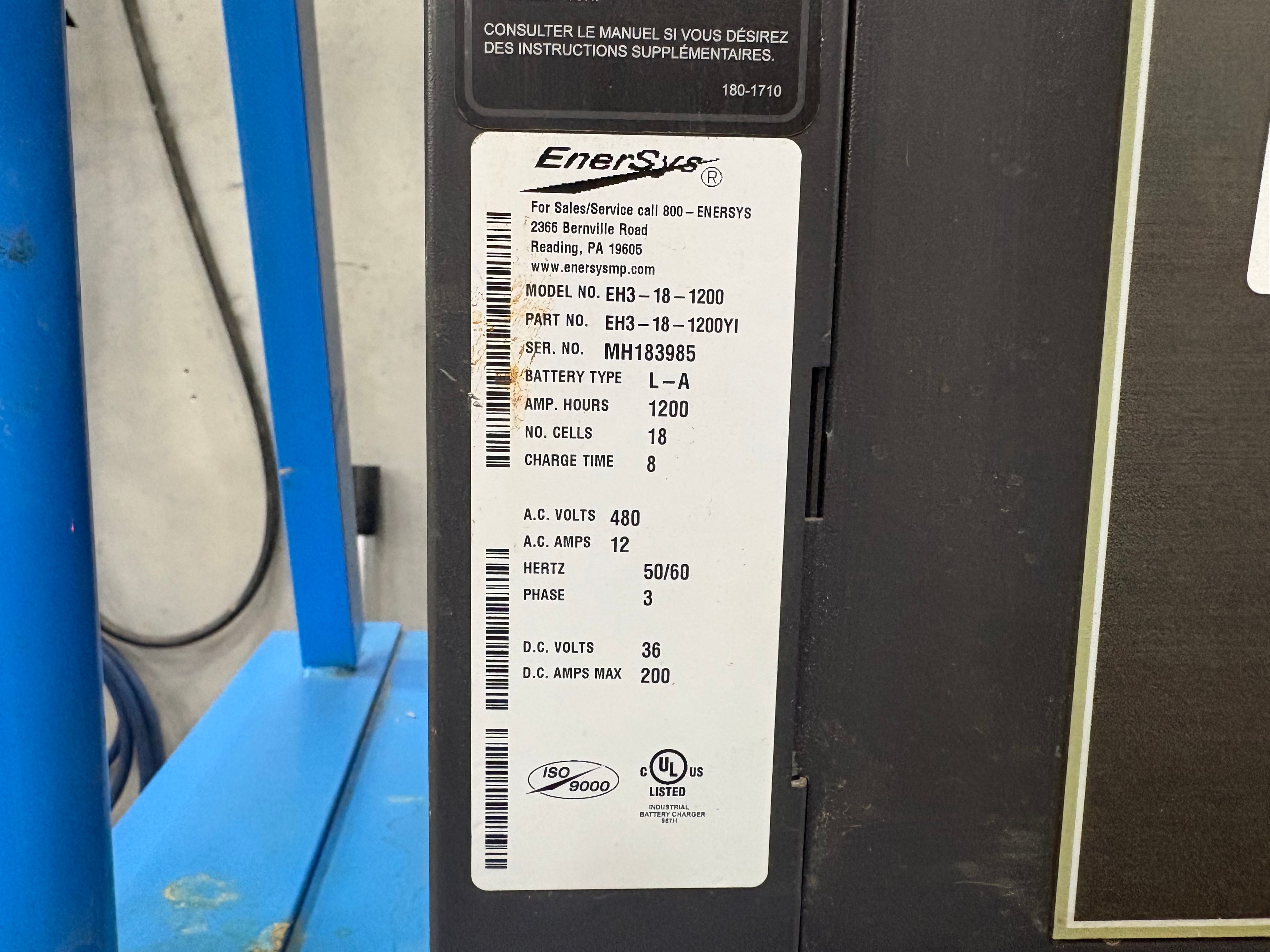 Enersys Enforcer HF- 36V Battery Charger - Document 3