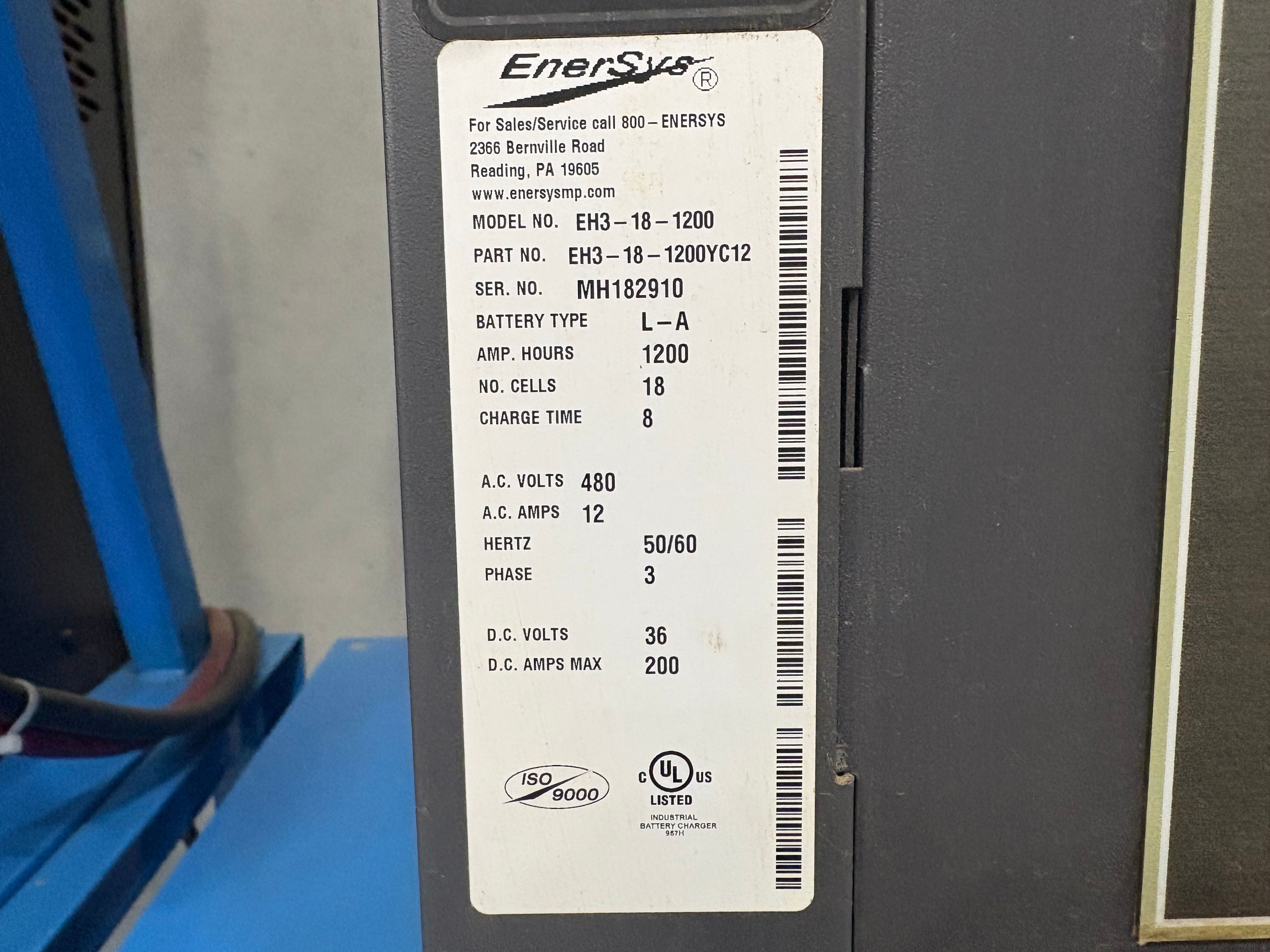 Enersys Enforcer HF- 36V Battery Charger - Document 2