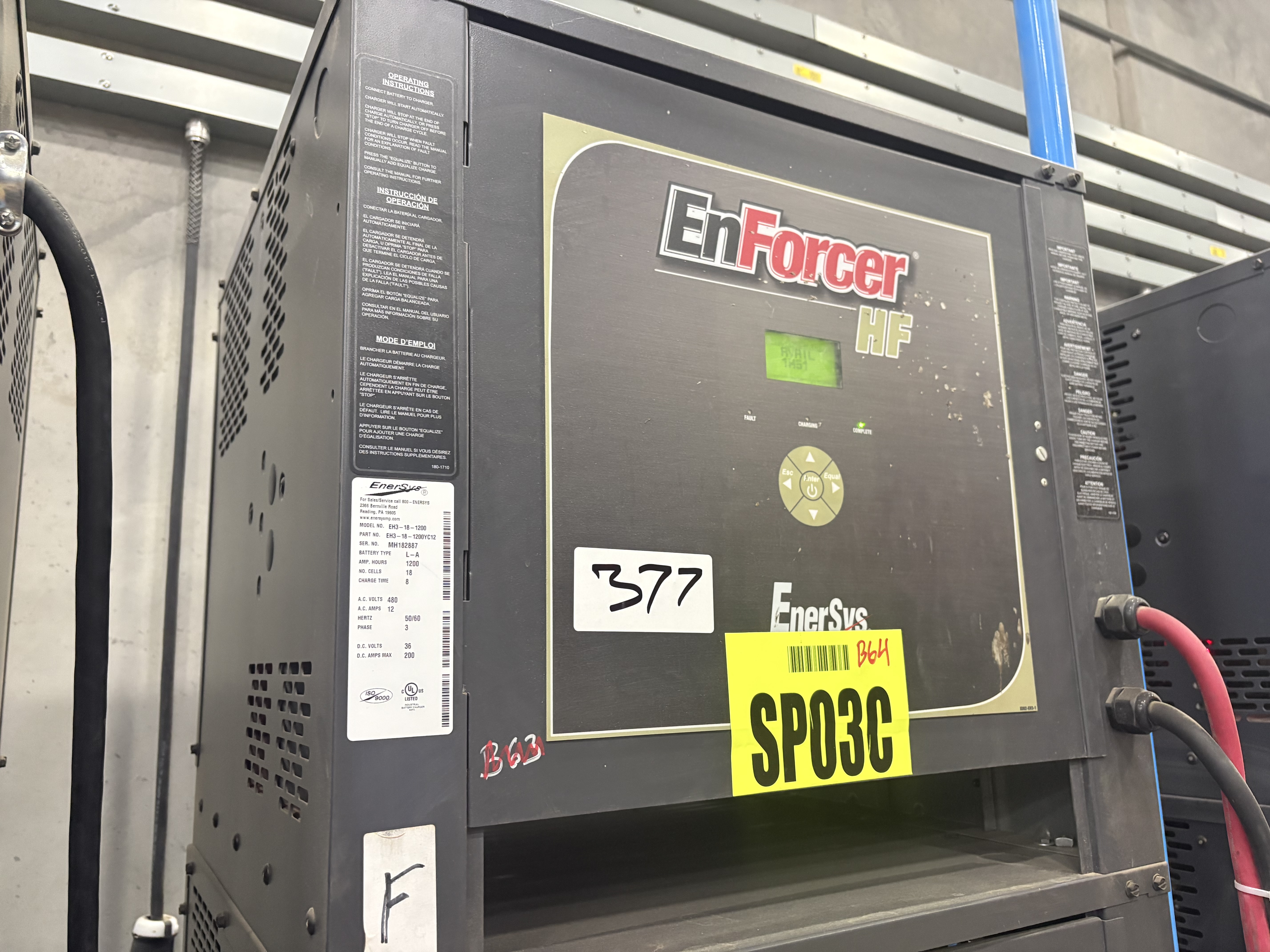 Enersys Enforcer HF- 36V Battery Charger