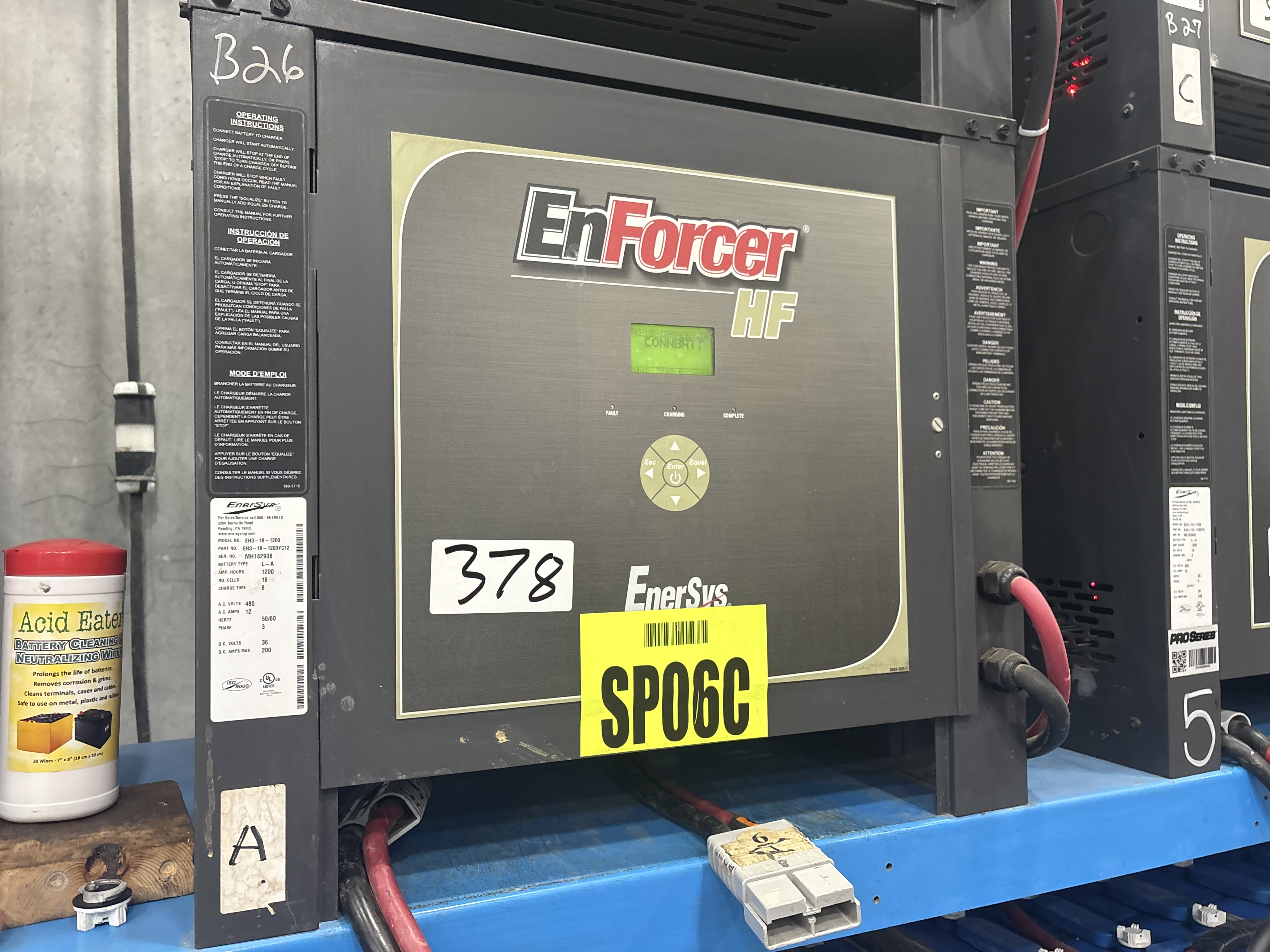 EnerSys EH3-18-1200 Enforcer HF 36V Battery Charger