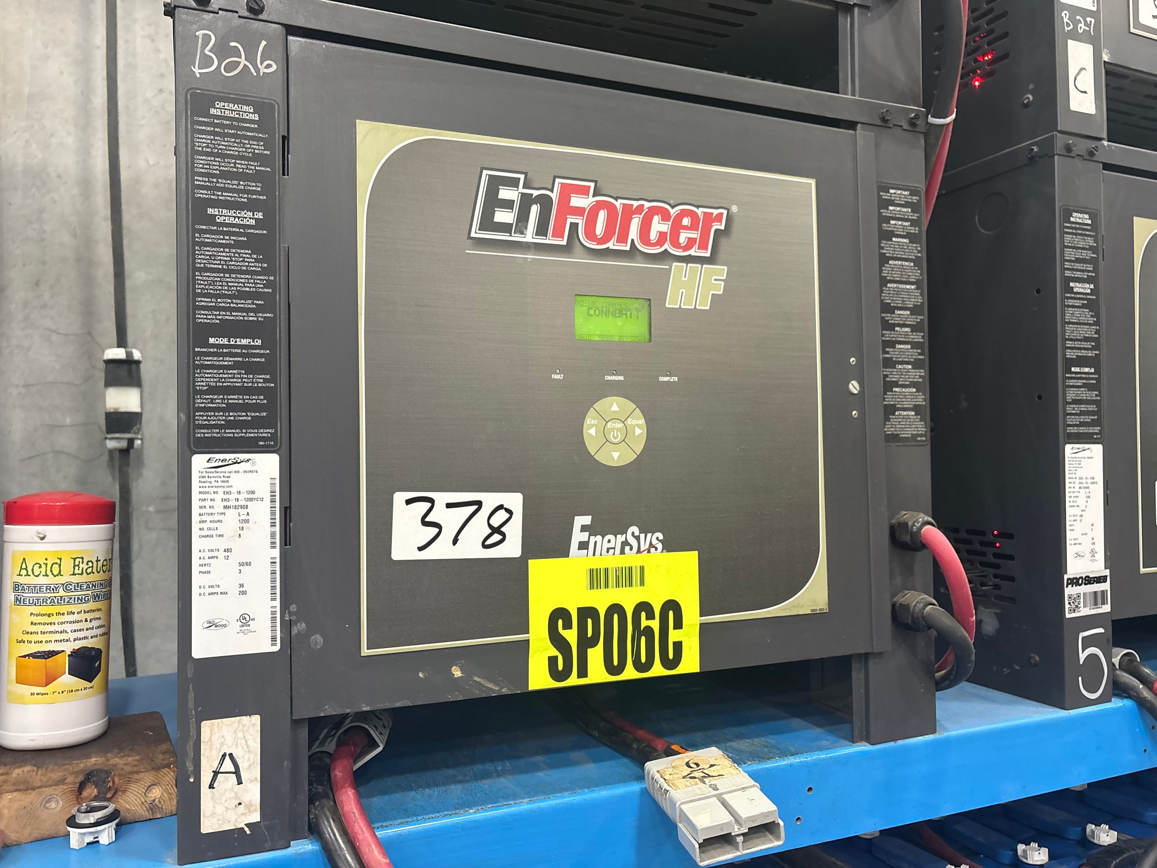 EnerSys EH3-18-1200 Enforcer HF 36V Battery Charger