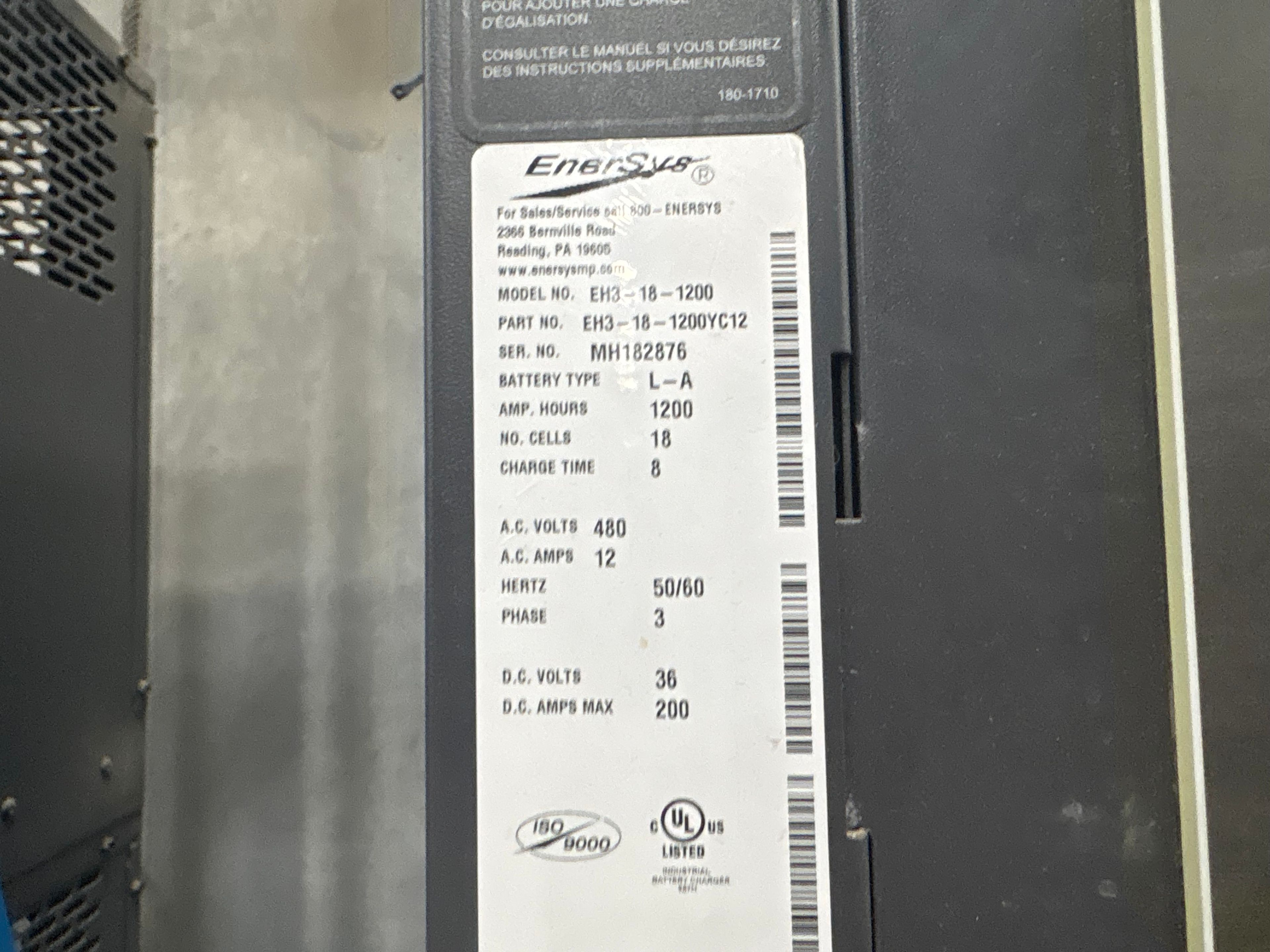 Enersys Enforcer HF- 36V Battery Charger - Document 3