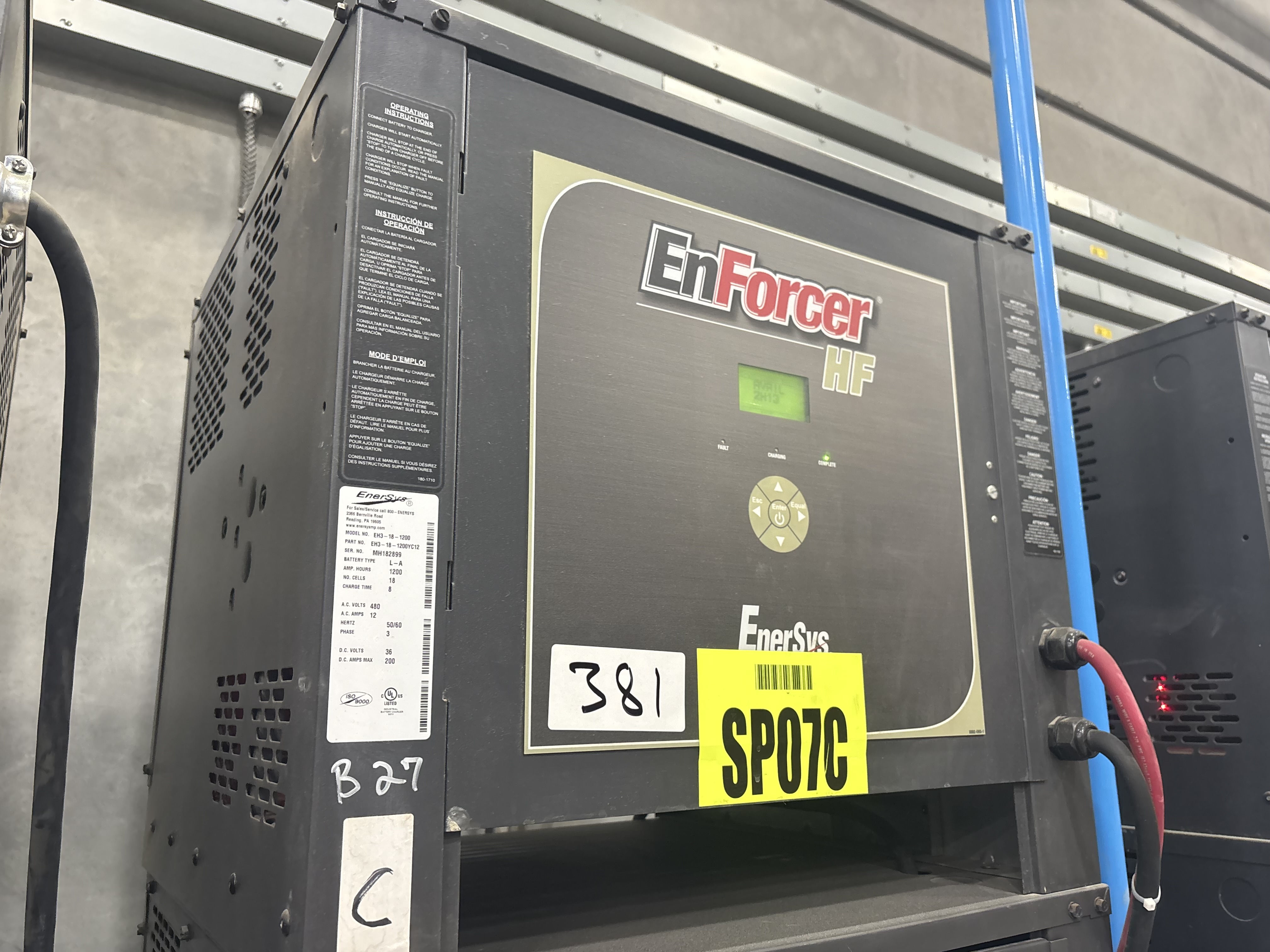 Enersys Enforcer HF- 36V Battery Charger