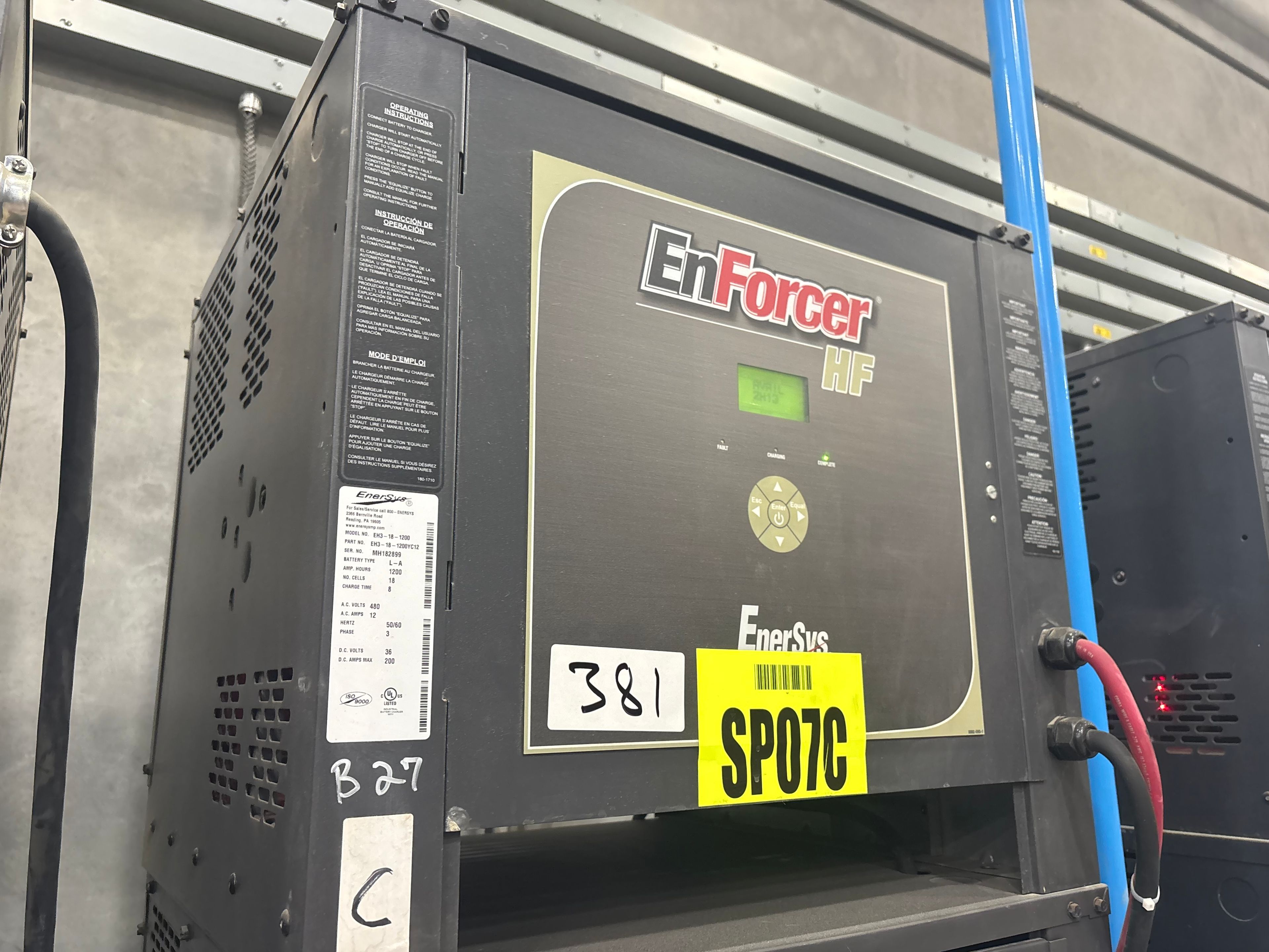Enersys Enforcer HF- 36V Battery Charger