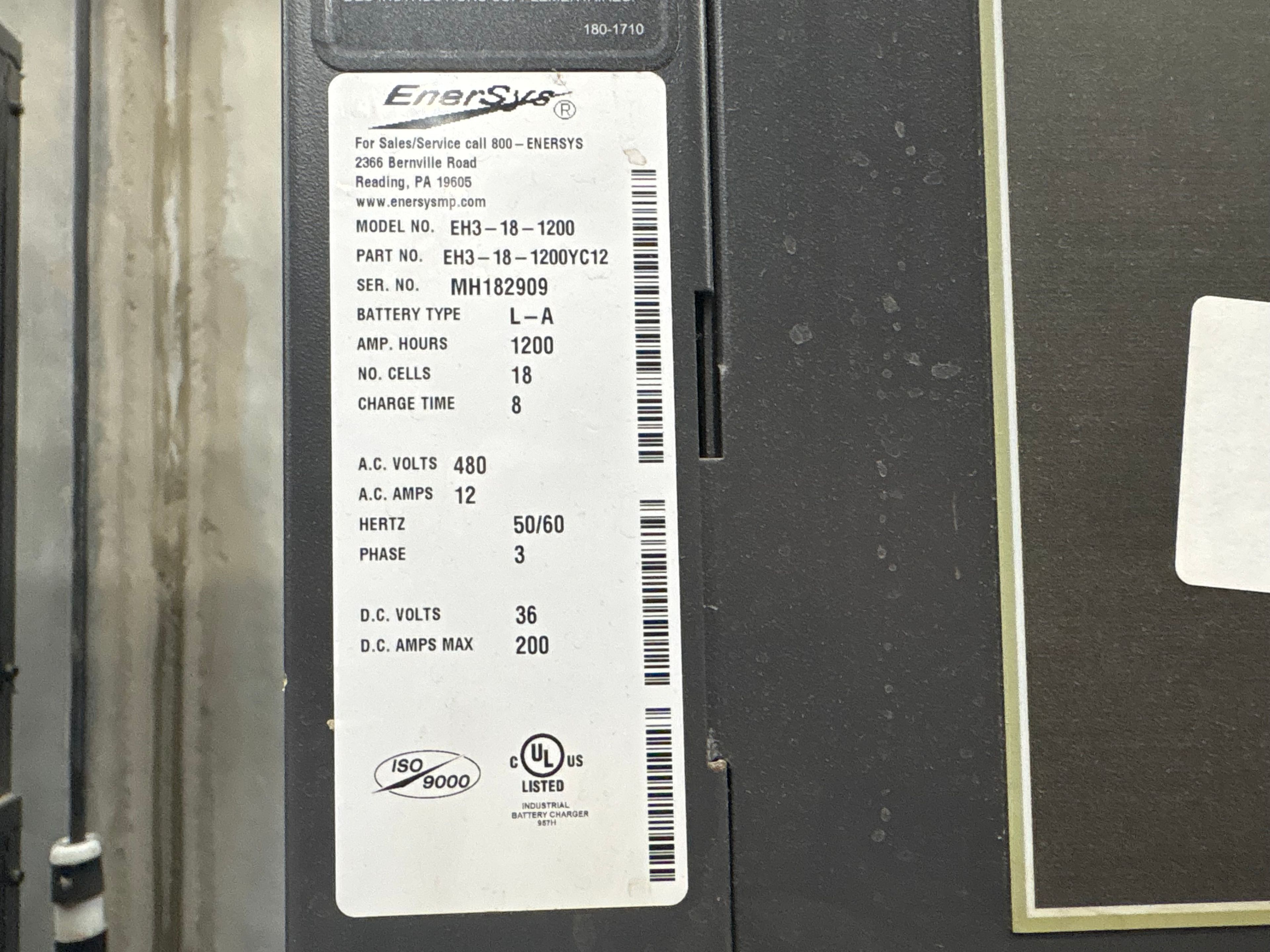 Enersys Enforcer HF- 36V Battery Charger - Document 3
