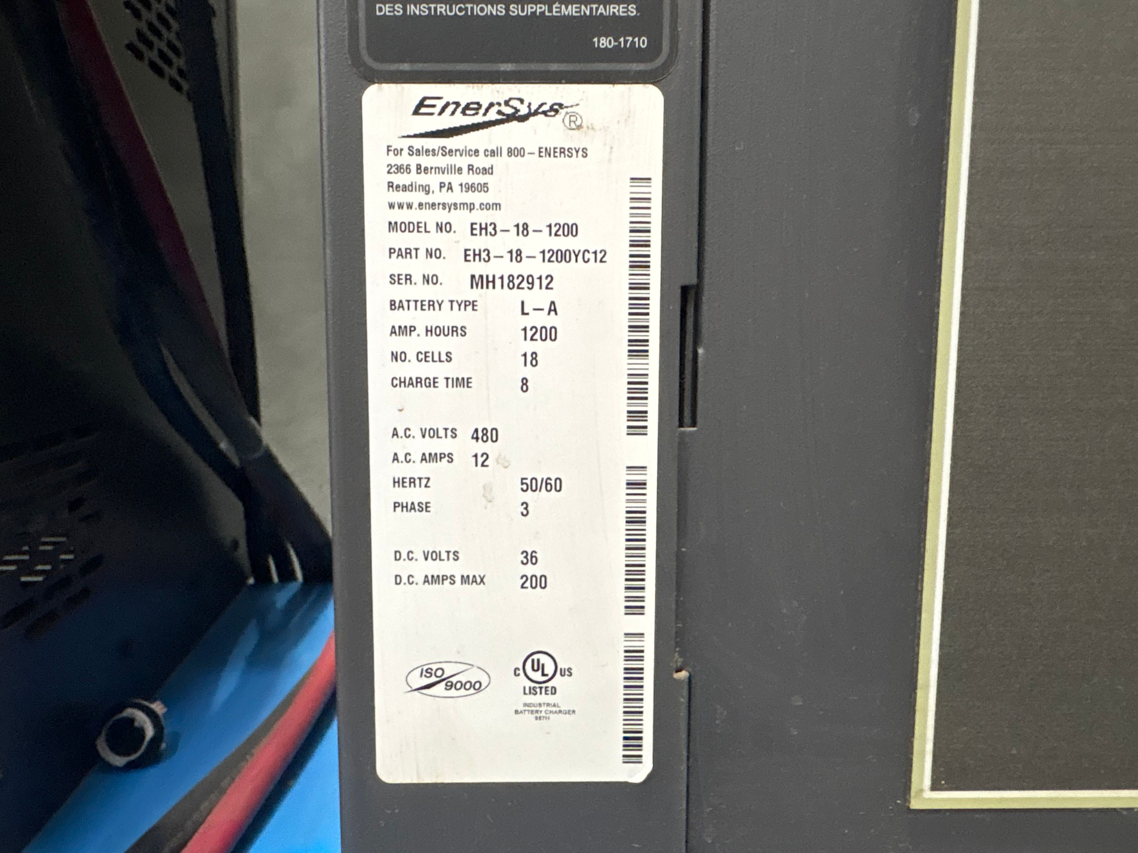 Enersys Enforcer HF- 36V Battery Charger - Document 3