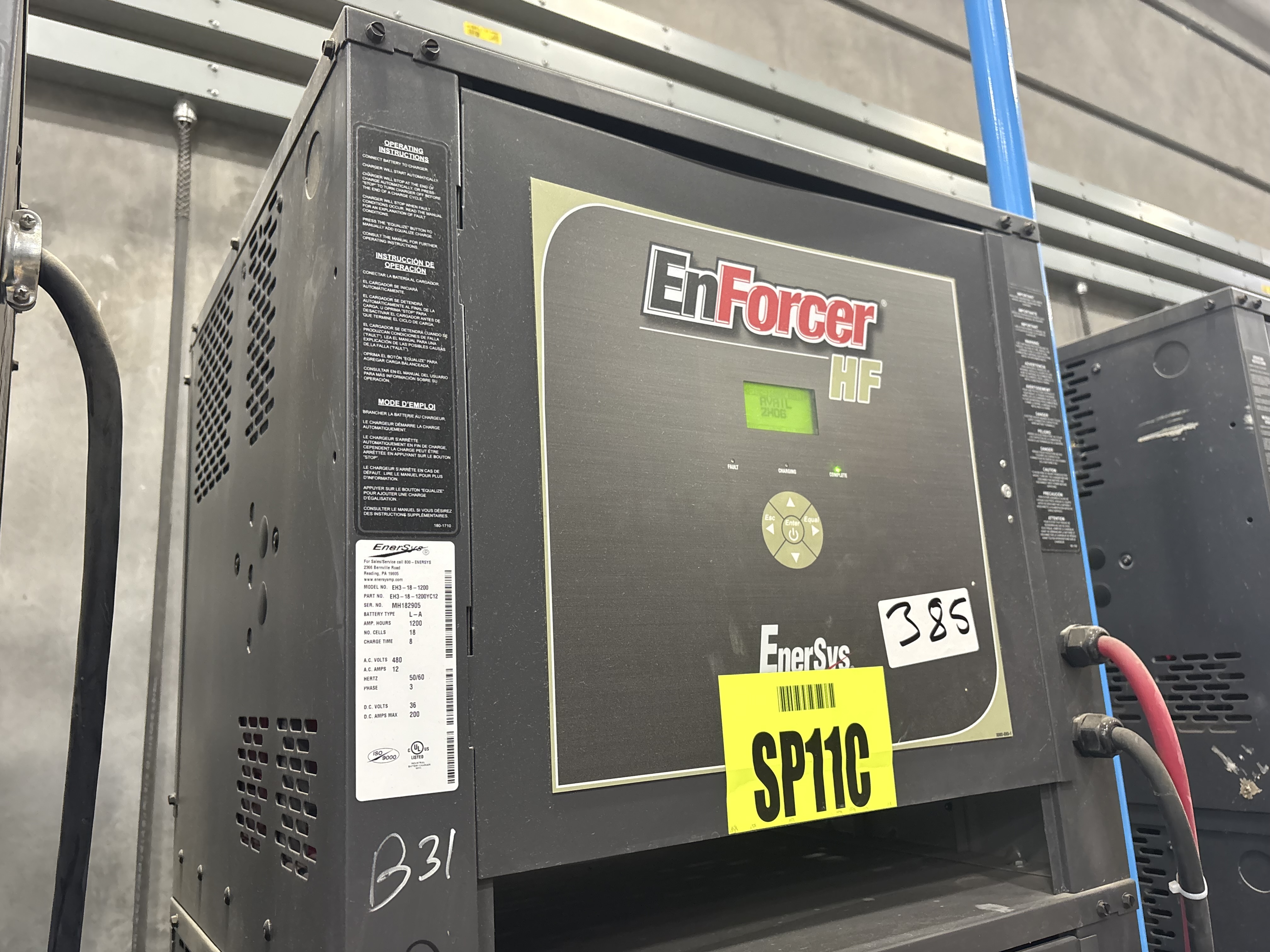 Enersys Enforcer HF- 36V Battery Charger
