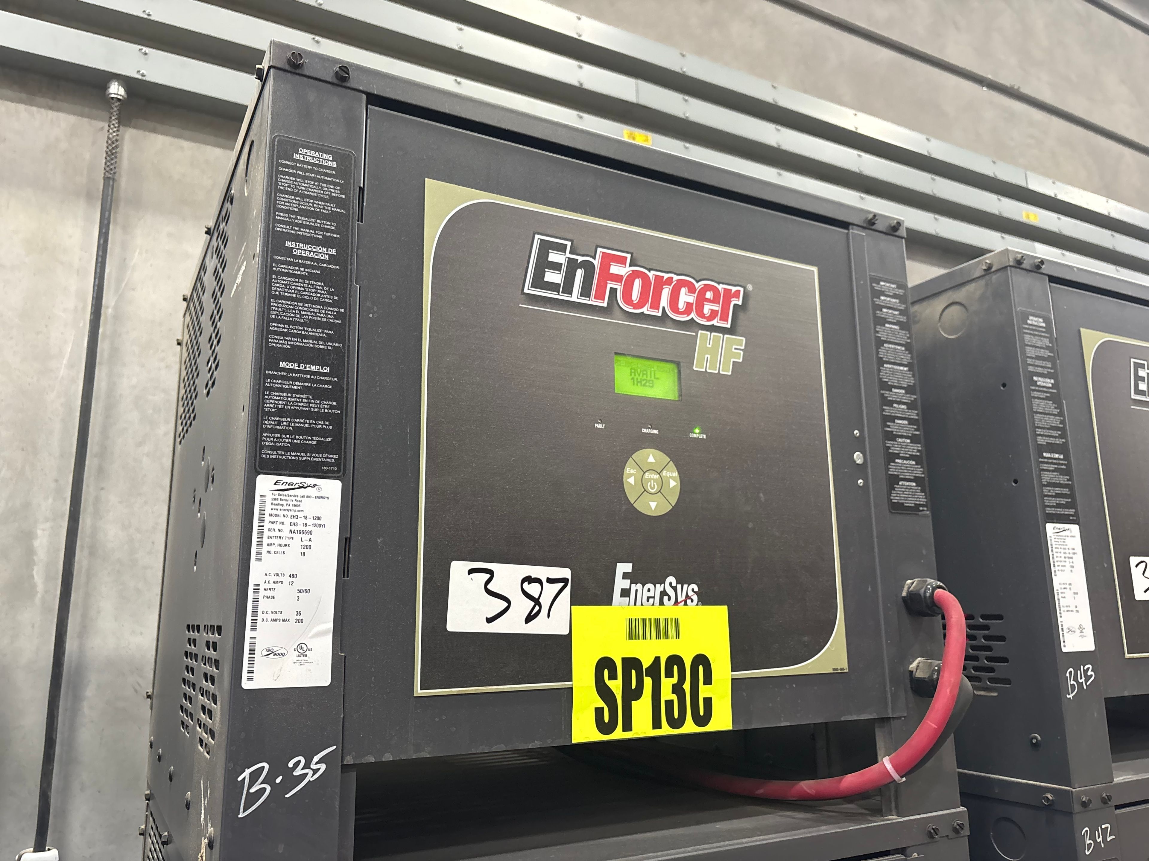 Enersys Enforcer HF- 36V Battery Charger