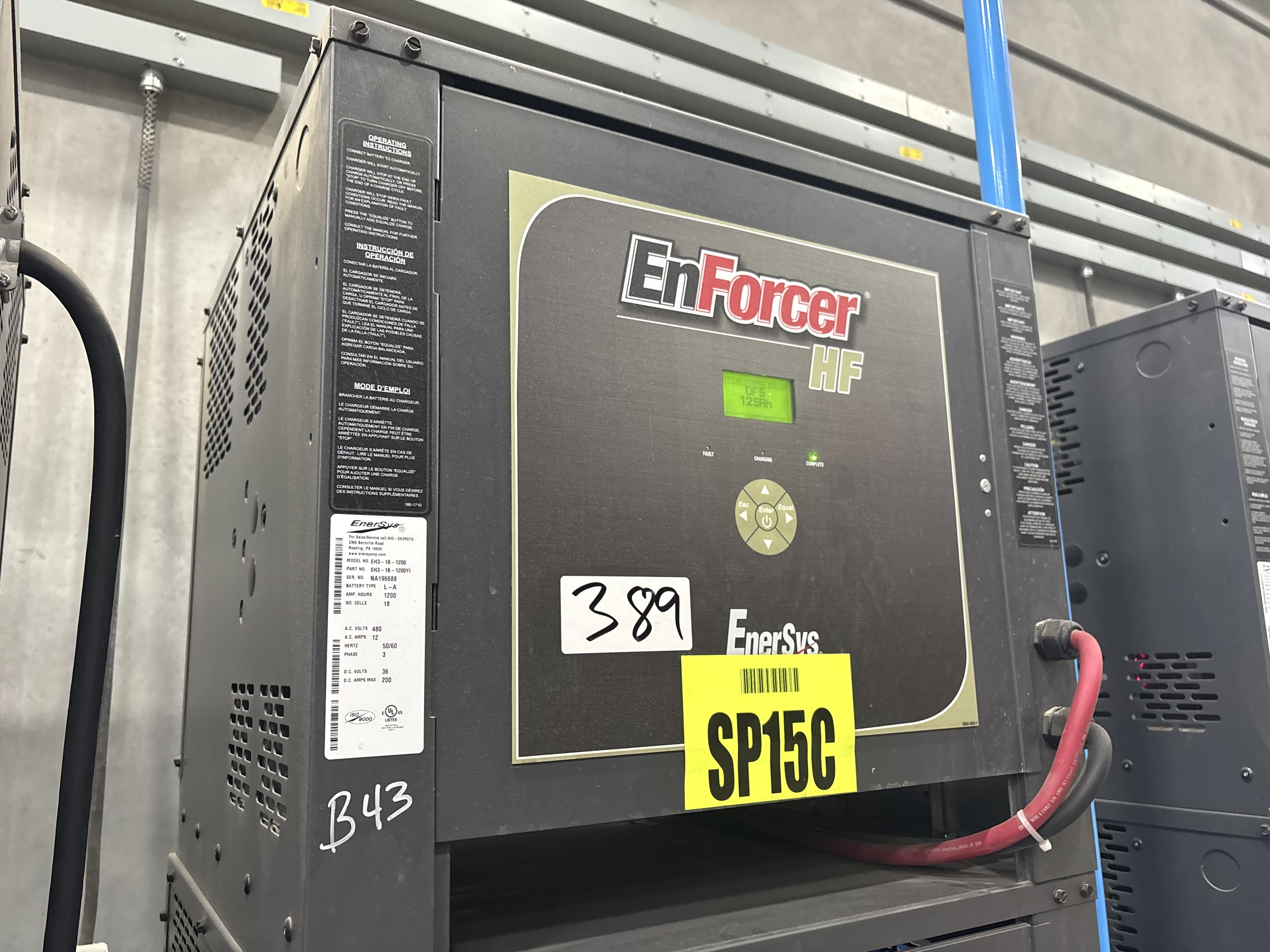 Enersys Enforcer HF- 36V Battery Charger