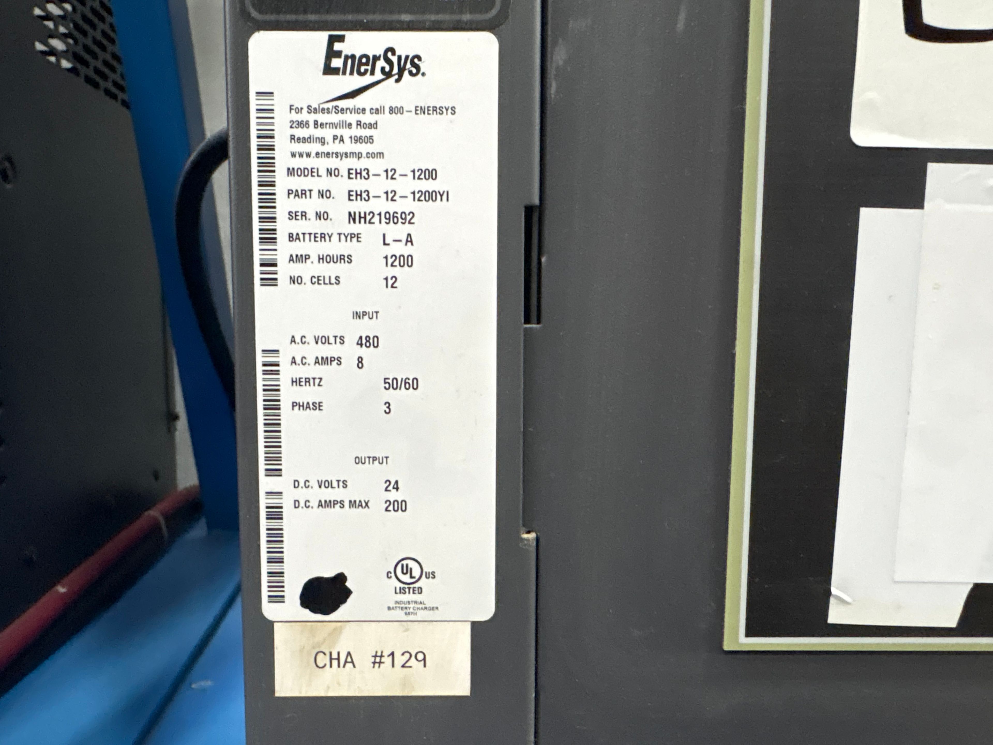 Enersys Enforcer HF- 24V Battery Charger - Document 3