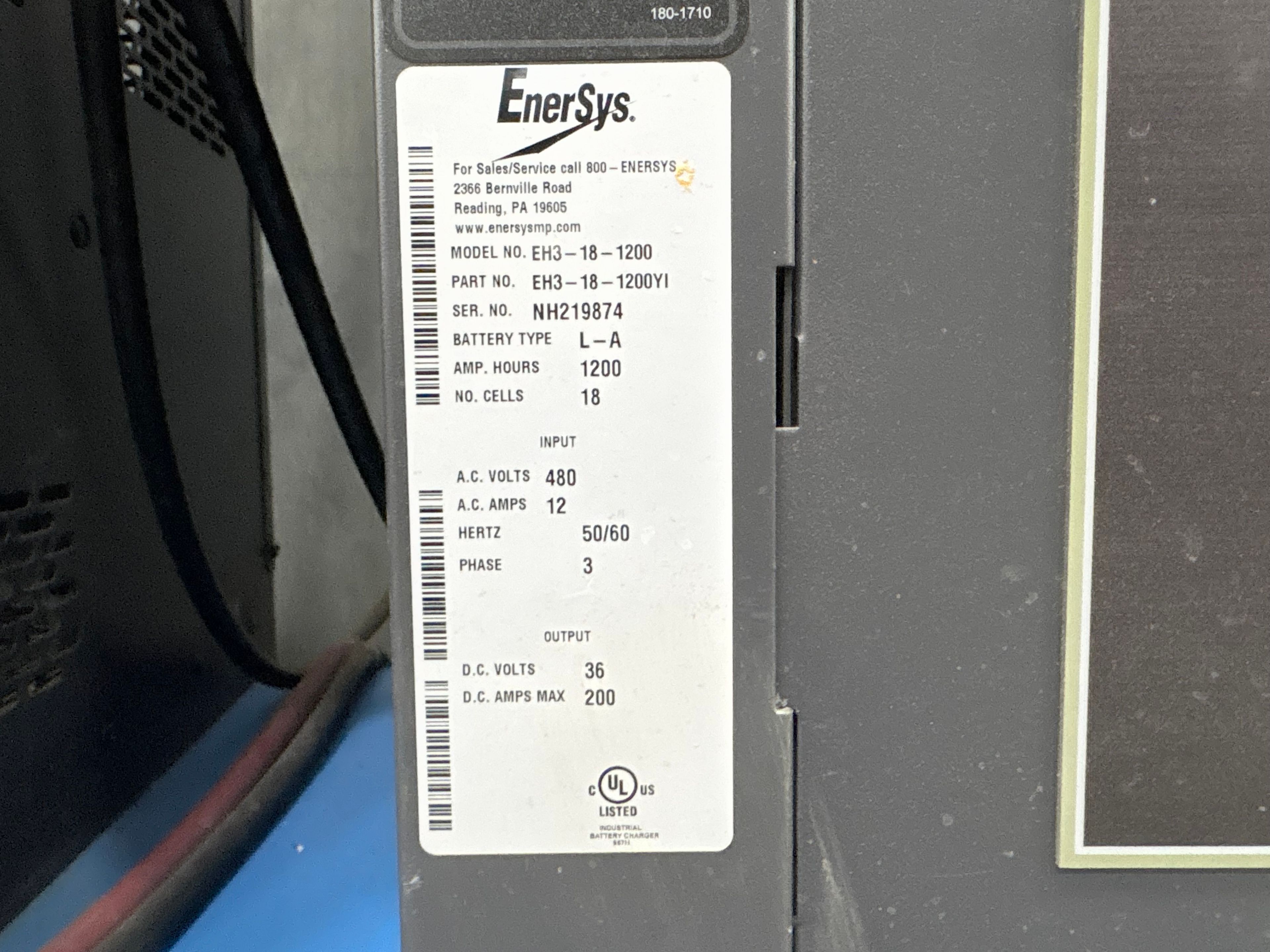 Enersys Enforcer HF- 36V Battery Charger - Document 3
