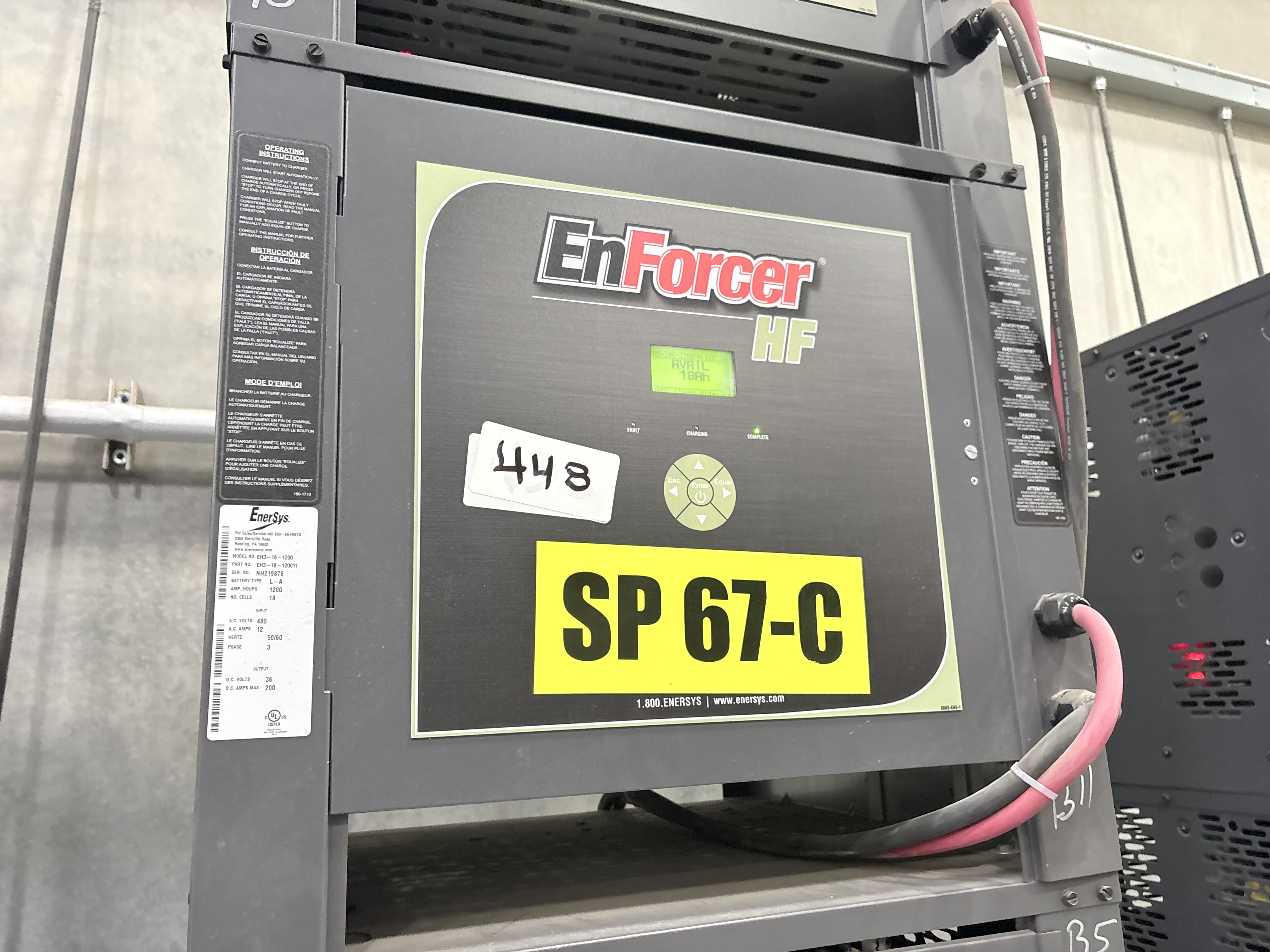 Enersys Enforcer HF- 36V Battery Charger