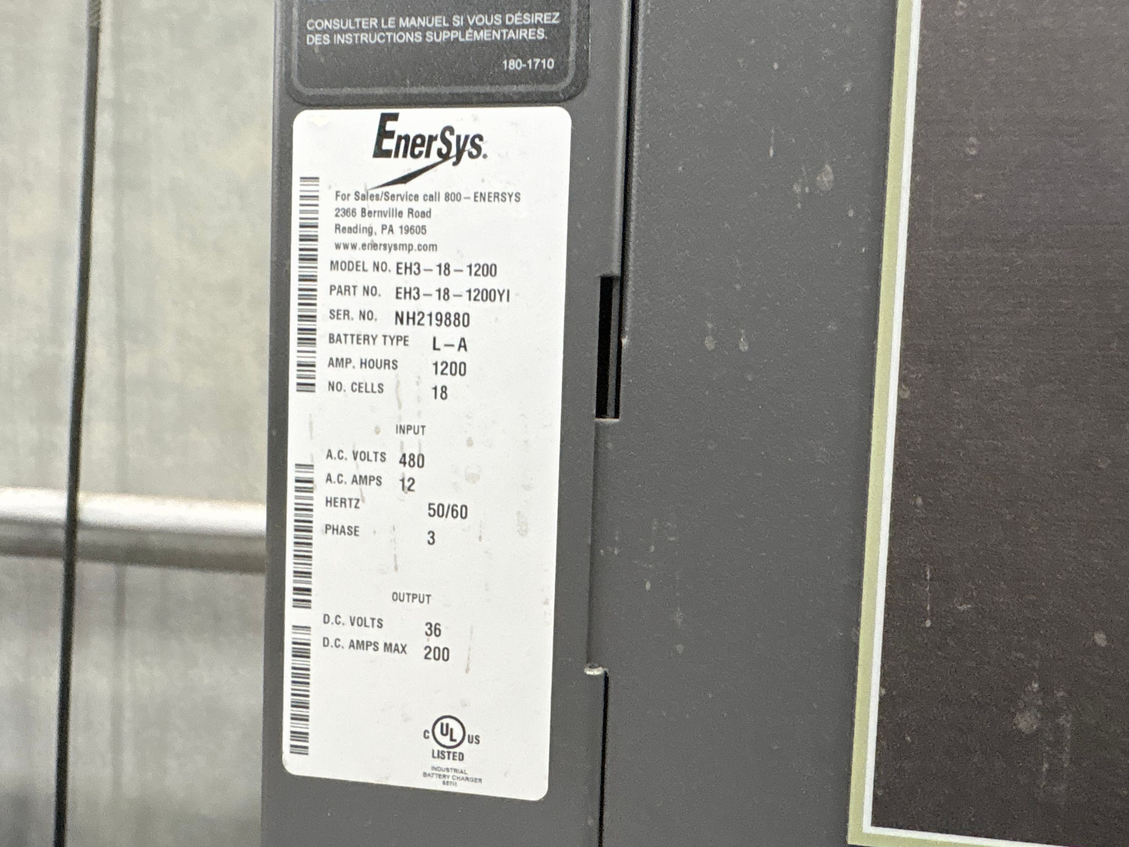 Enersys Enforcer HF- 36V Battery Charger - Document 3