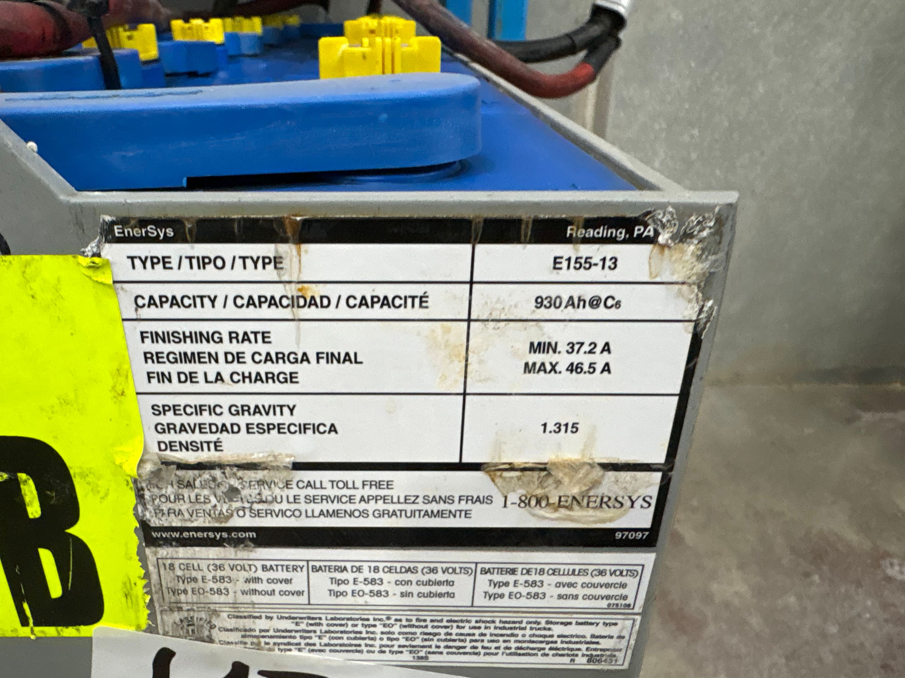36 Volt Battery - Enersys - Document 3