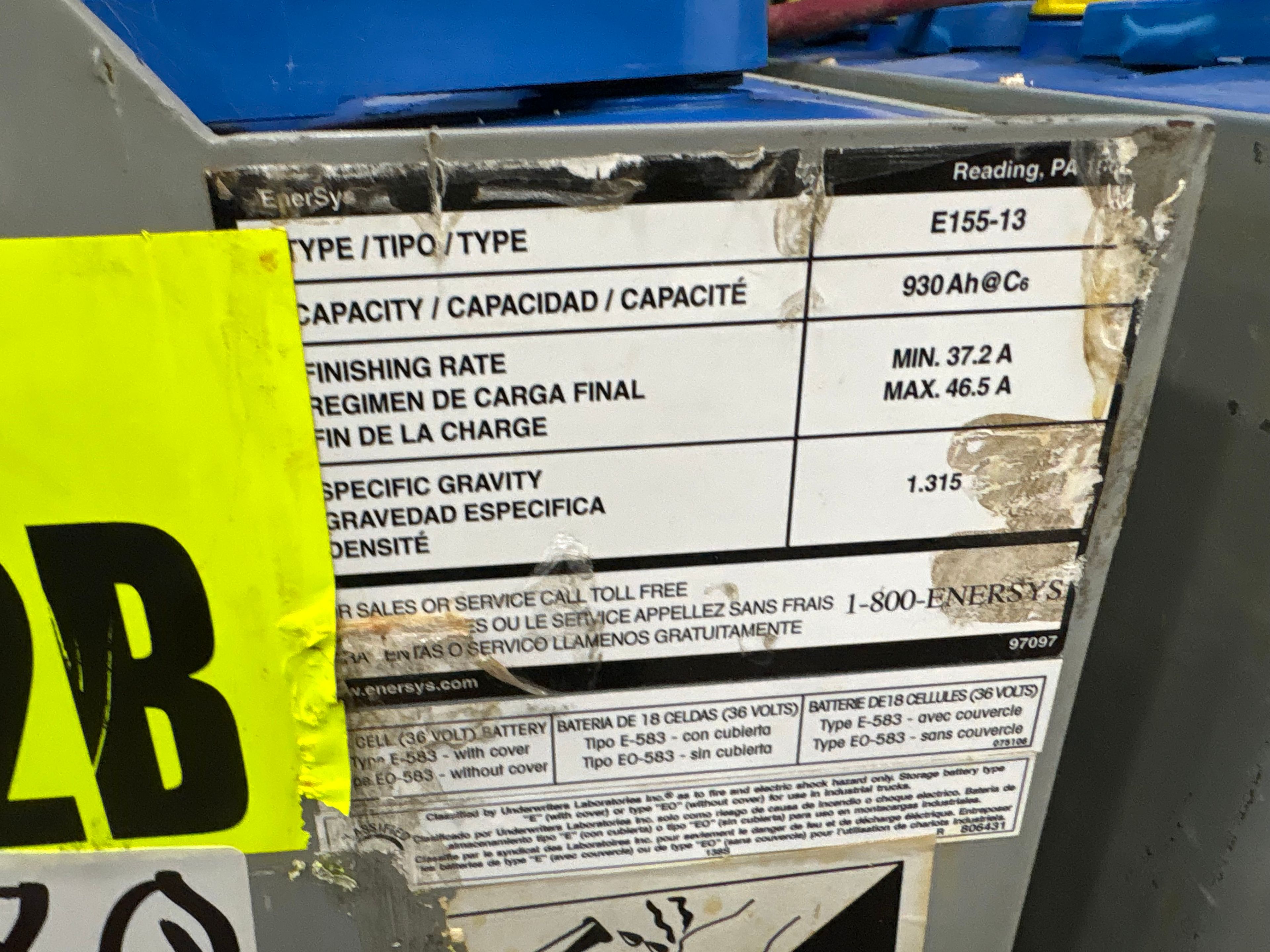 36 Volt Battery - Enersys - Document 3