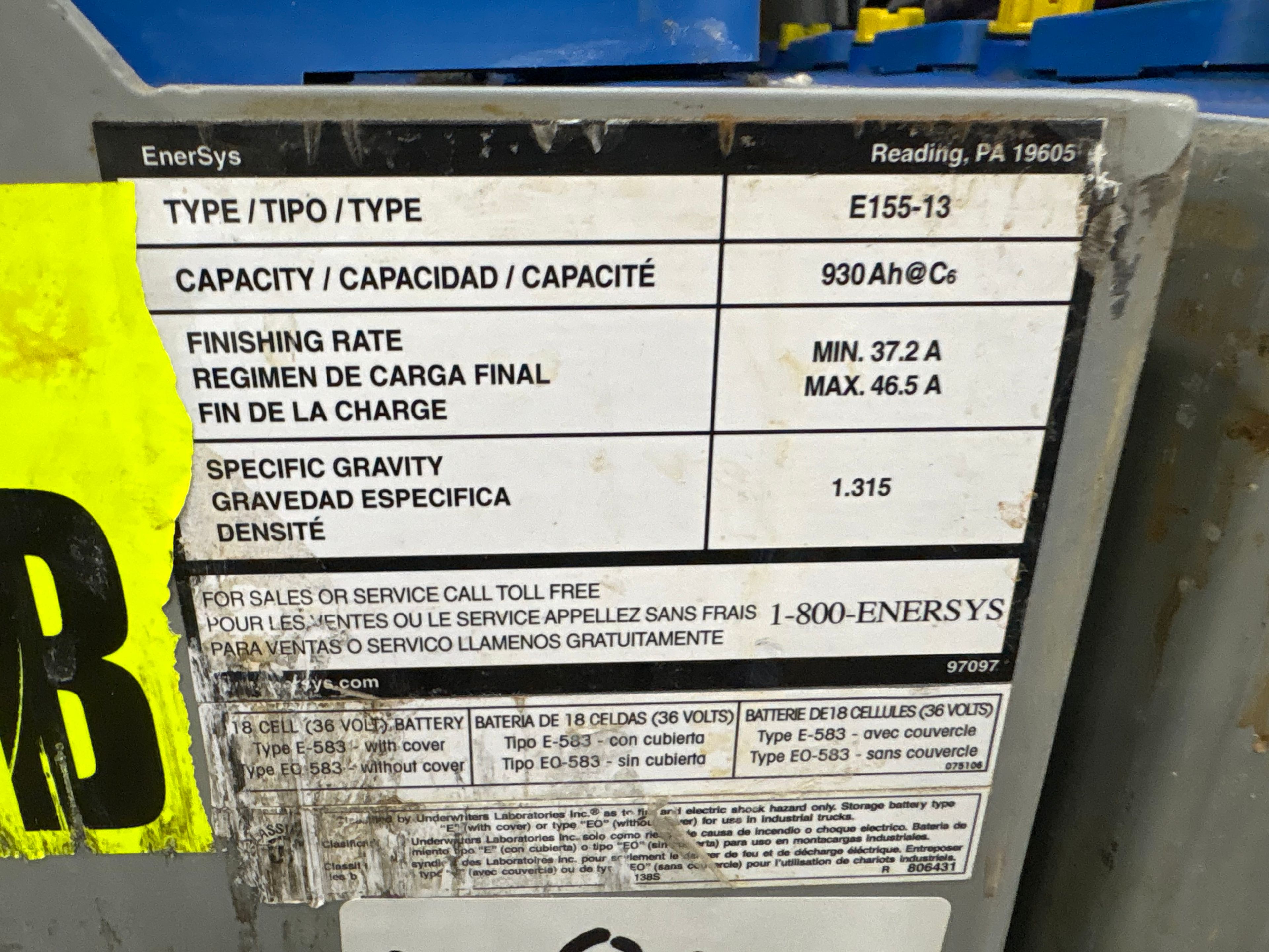36 Volt Battery - Enersys - Document 4