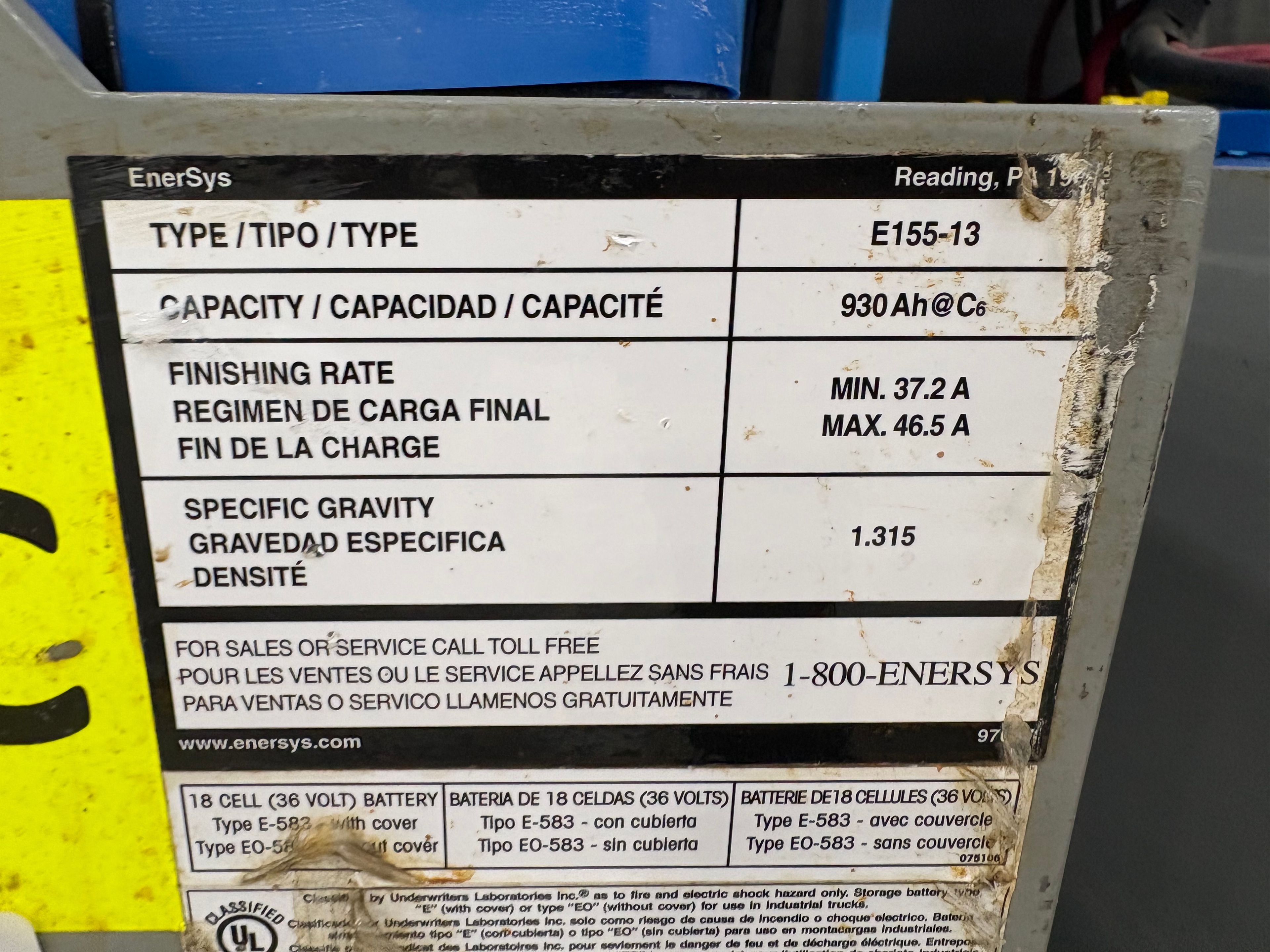 36 Volt Battery - Enersys - Document 2