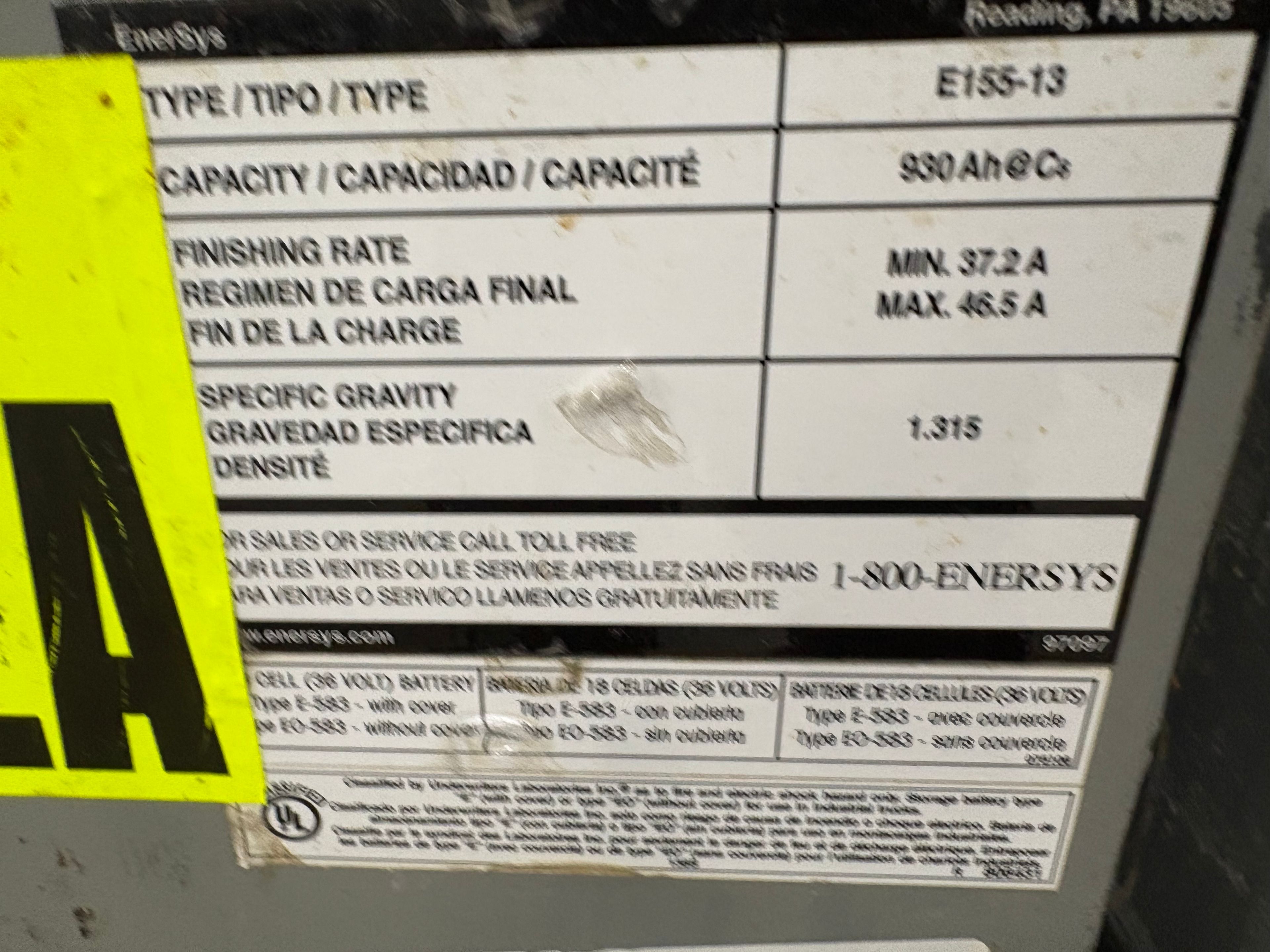 36 Volt Battery - Enersys - Document 4