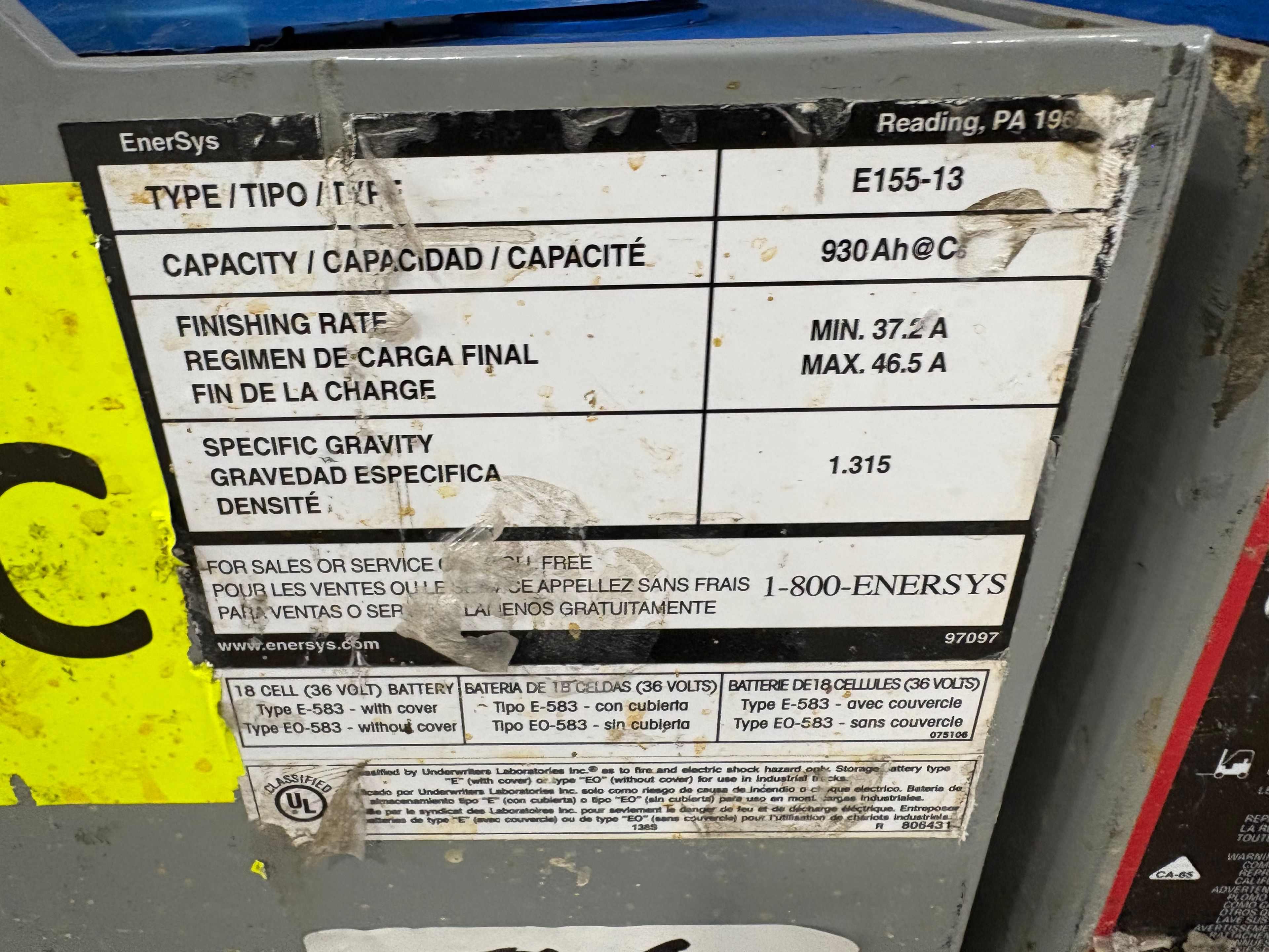 36 Volt Battery - Enersys - Document 3