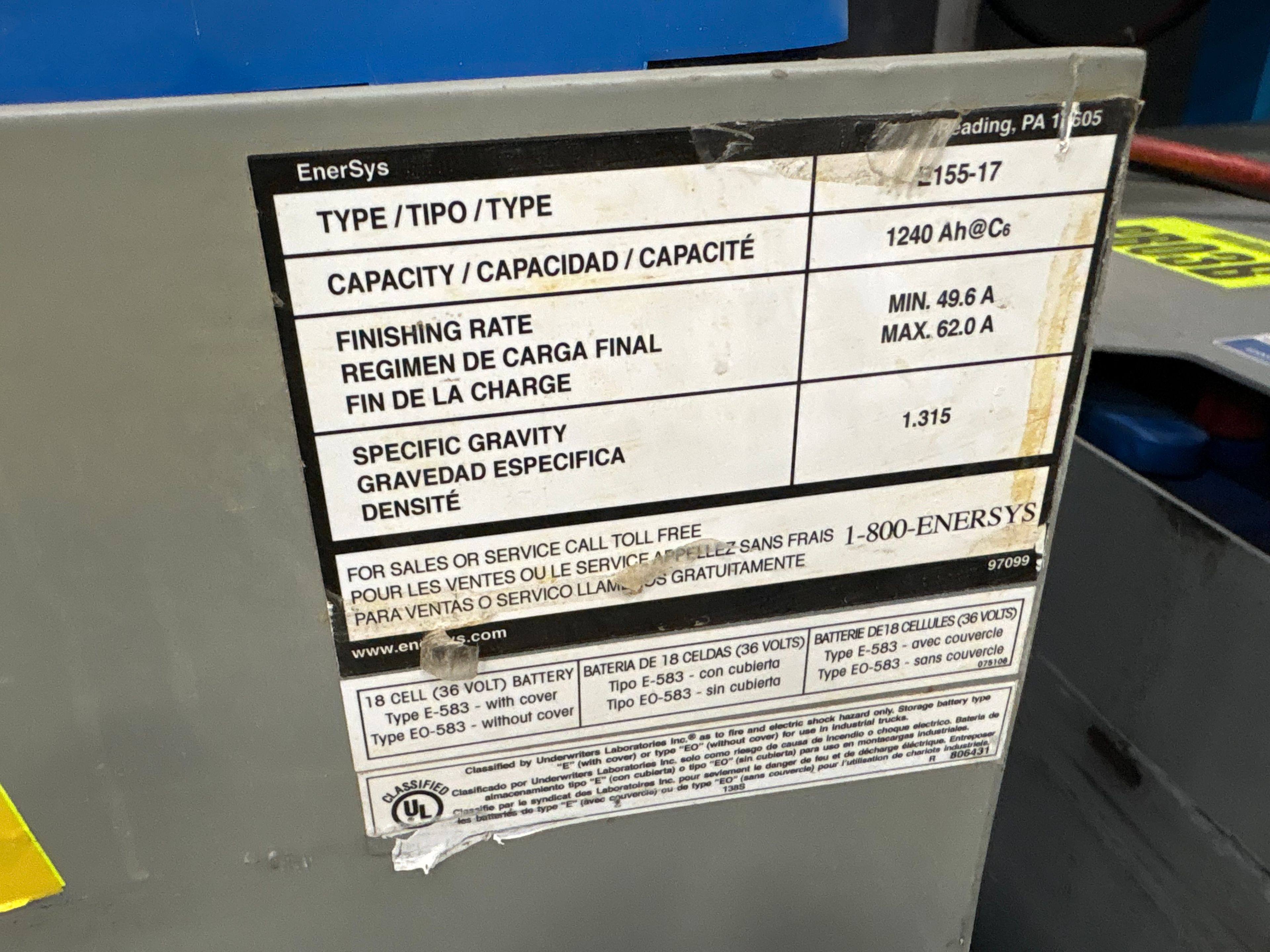 36 Volt Battery - Enersys - Document 3