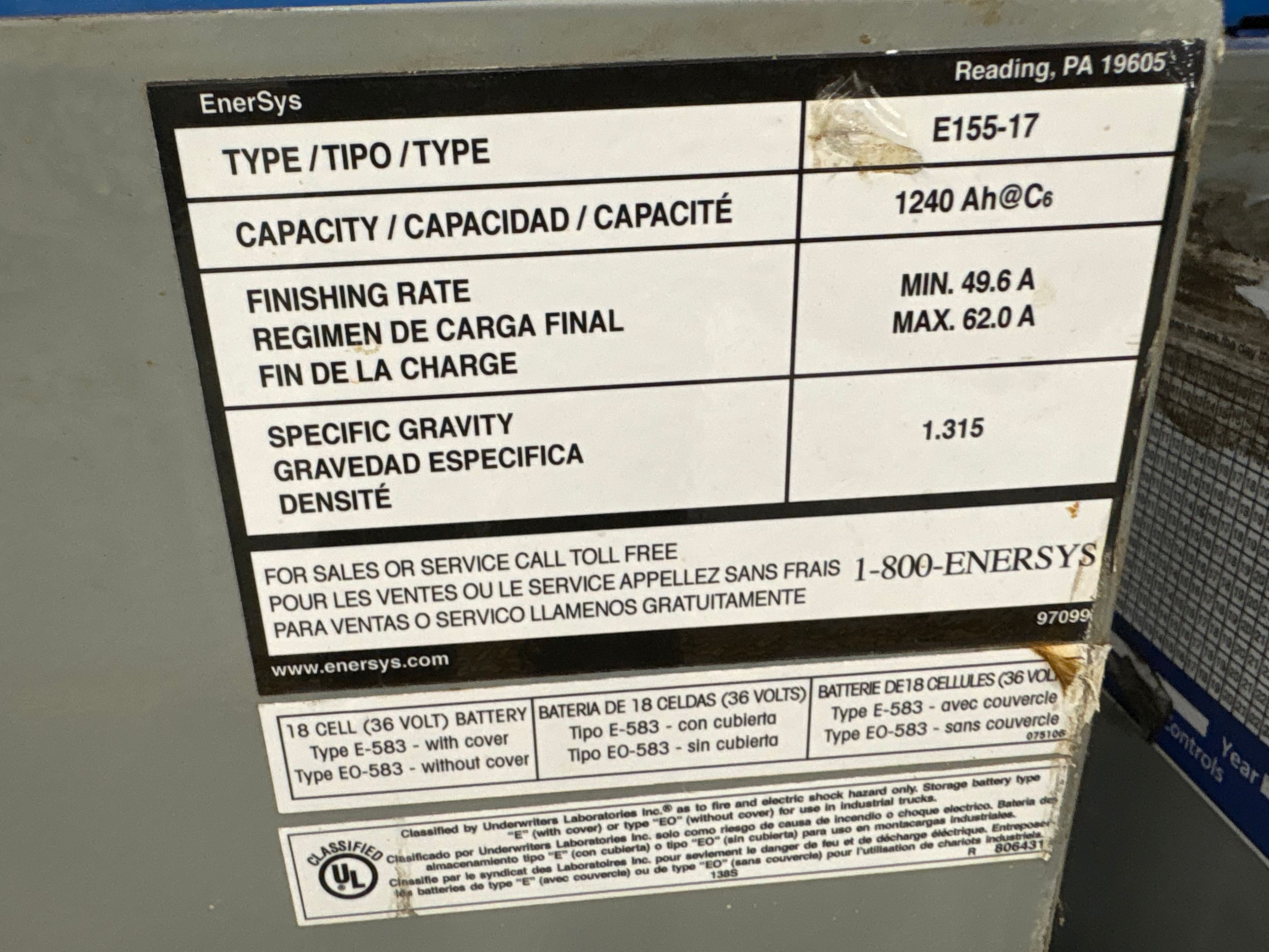 36 Volt Battery - Enersys - Document 4