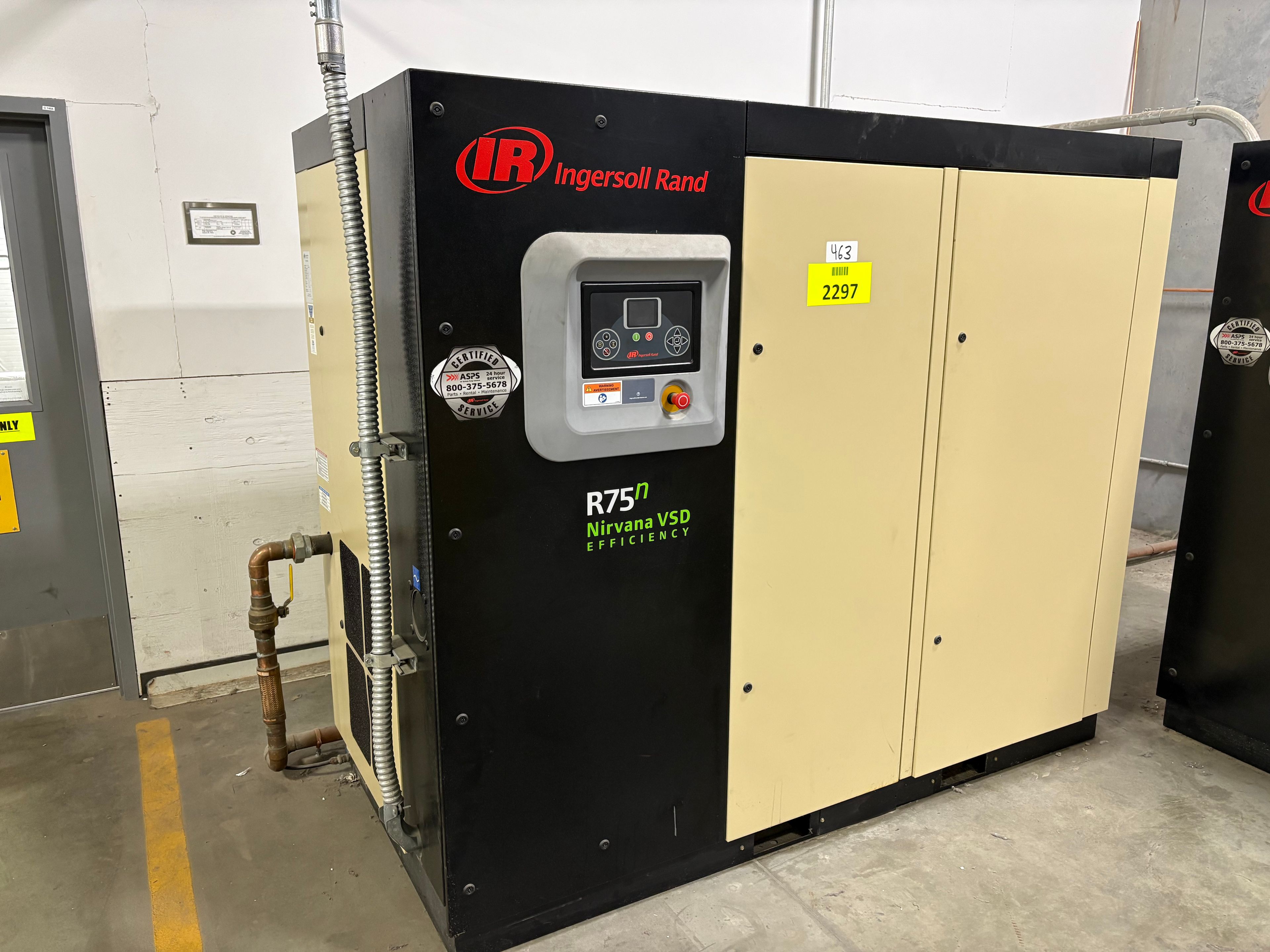 Ingersoll Rand Air Compressor - Model R75N Nirvana VSD
