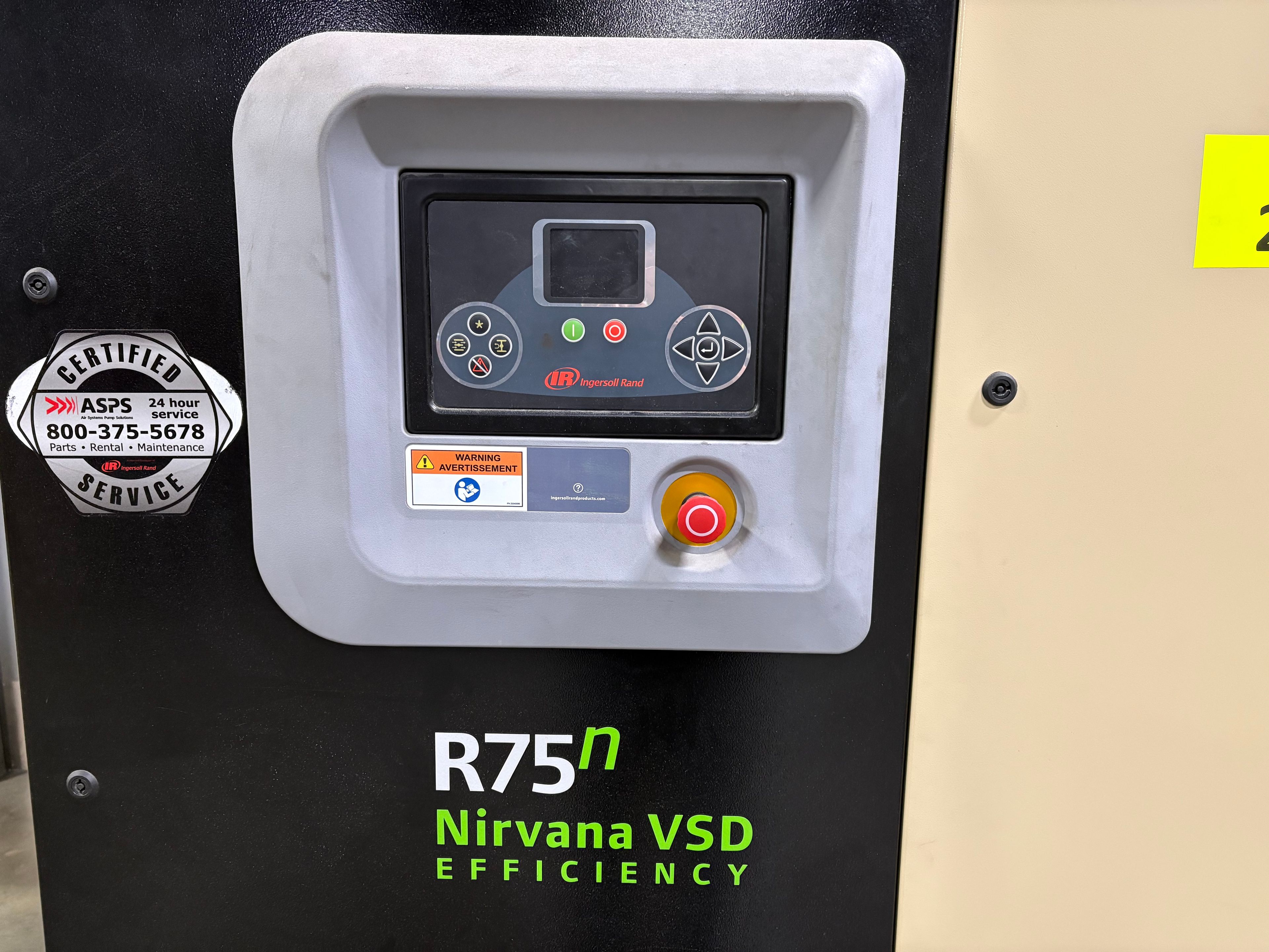 Ingersoll Rand Air Compressor - Model R75N Nirvana VSD - Document 3