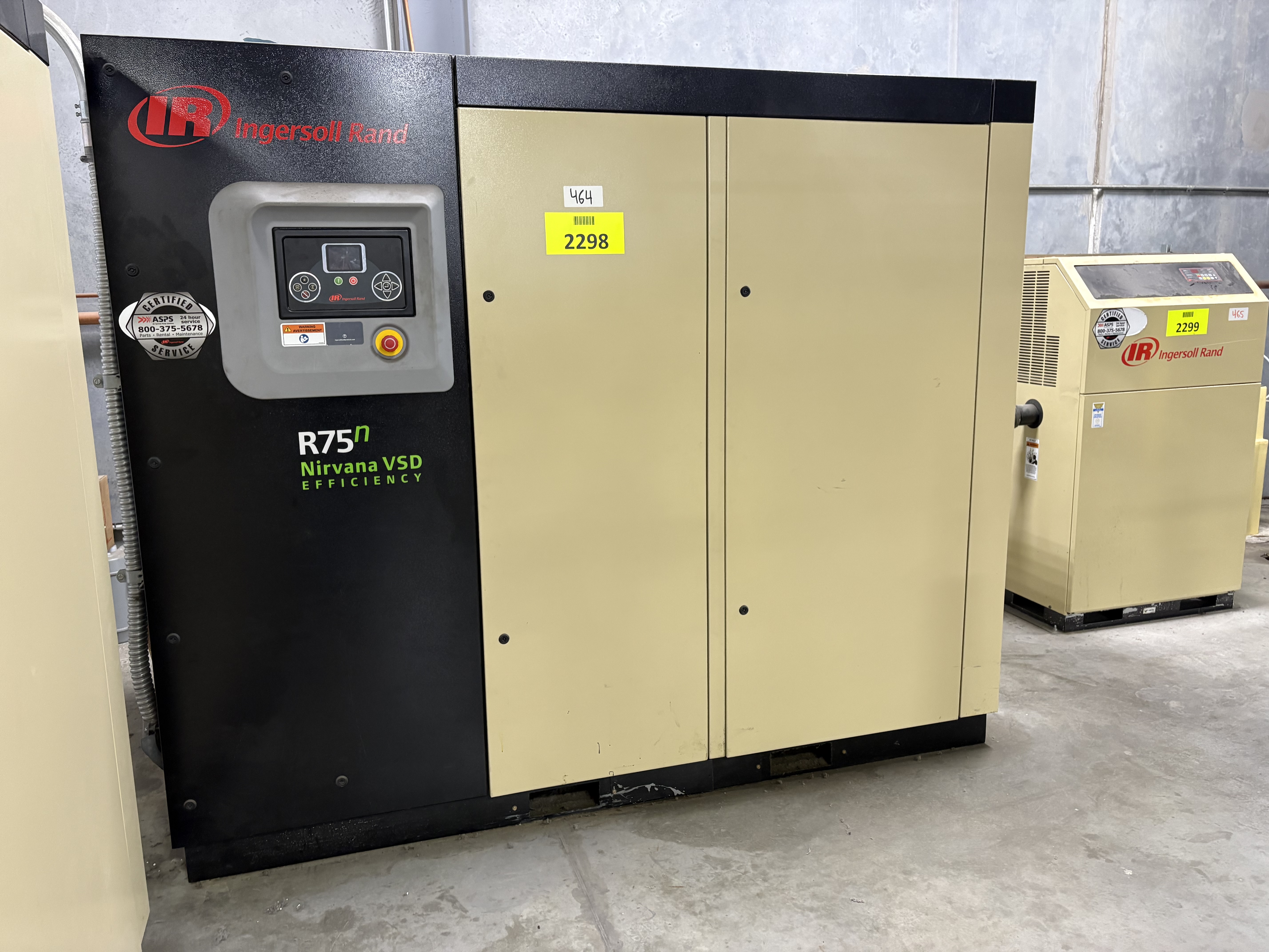 Ingersoll Rand Air Compressor - Model R75N-A