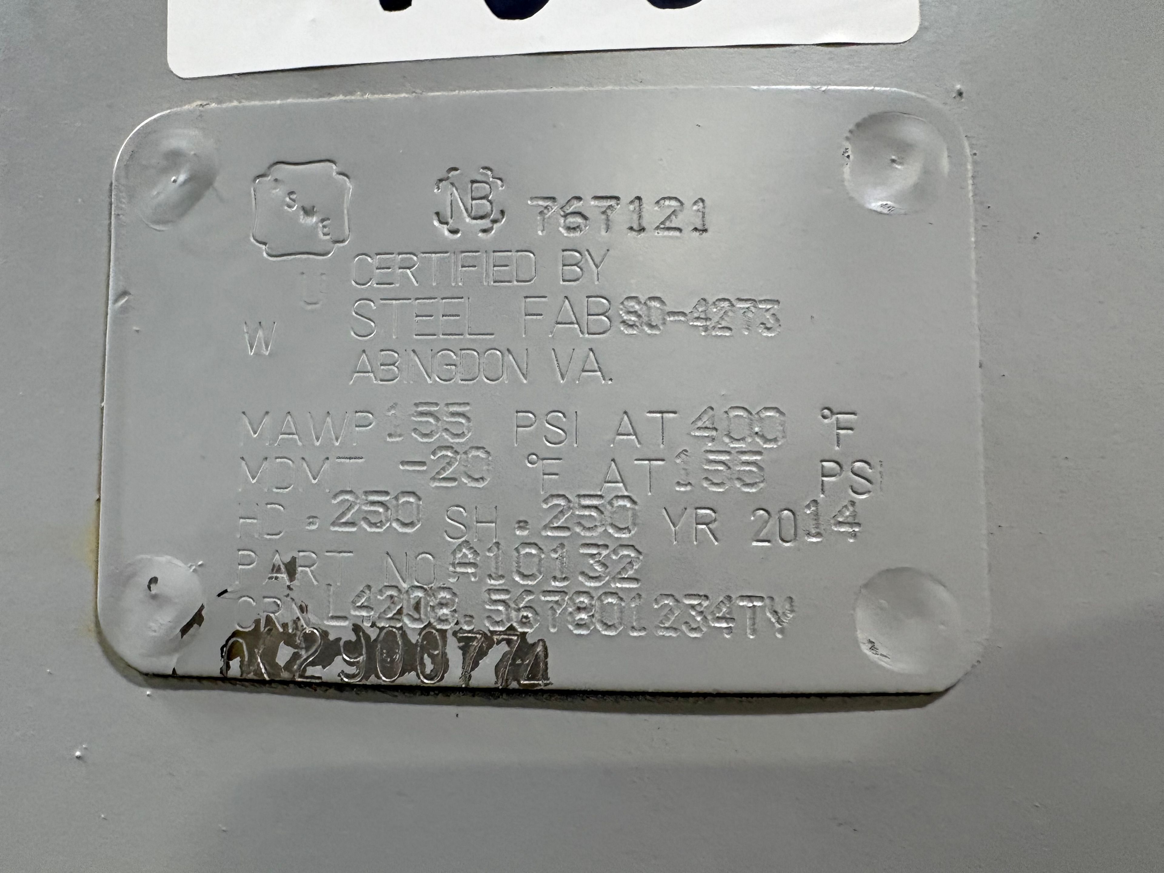 Air Compresssor Storage Tank - Model A10132 - Document 5