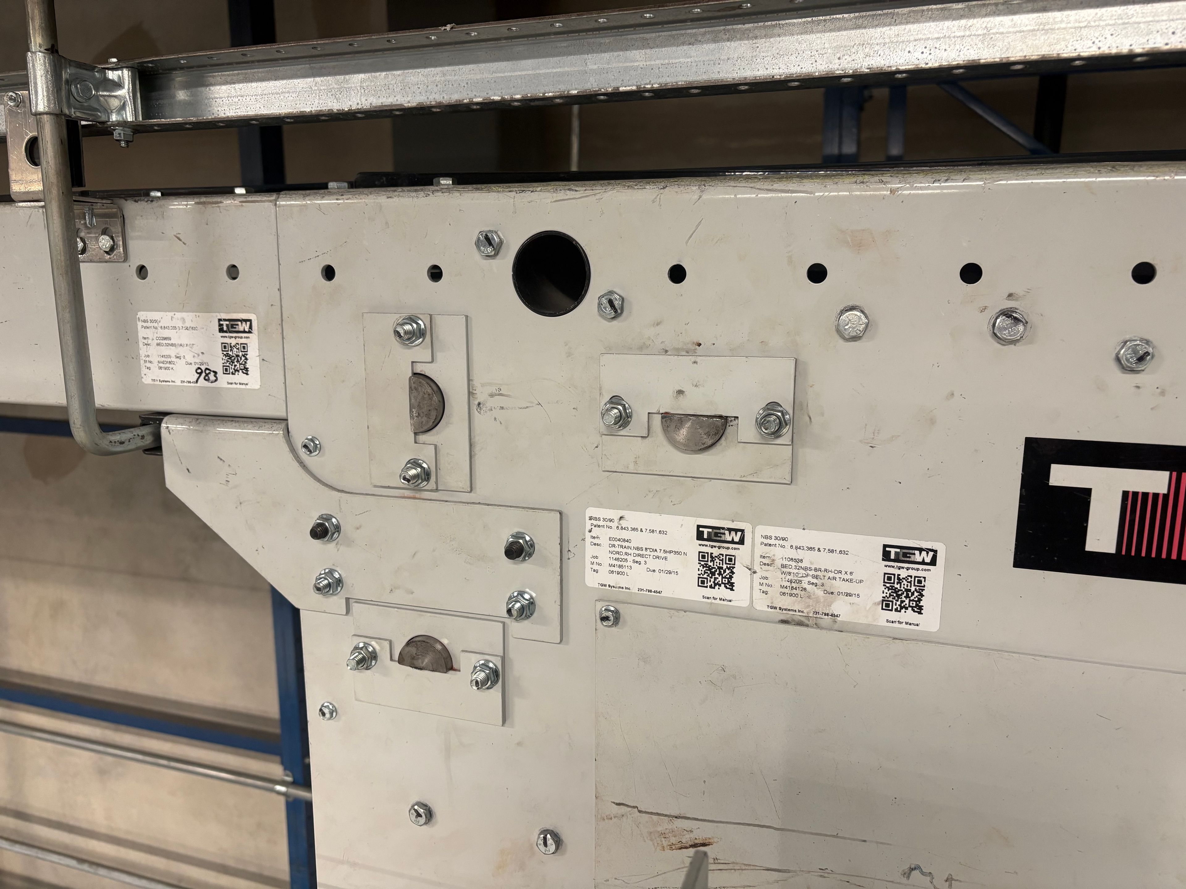 TGW Narrow Belt Sorter - NBS 30/90 - 149' 4" x 30" x 22" - 3 Send-Offs - Document 3