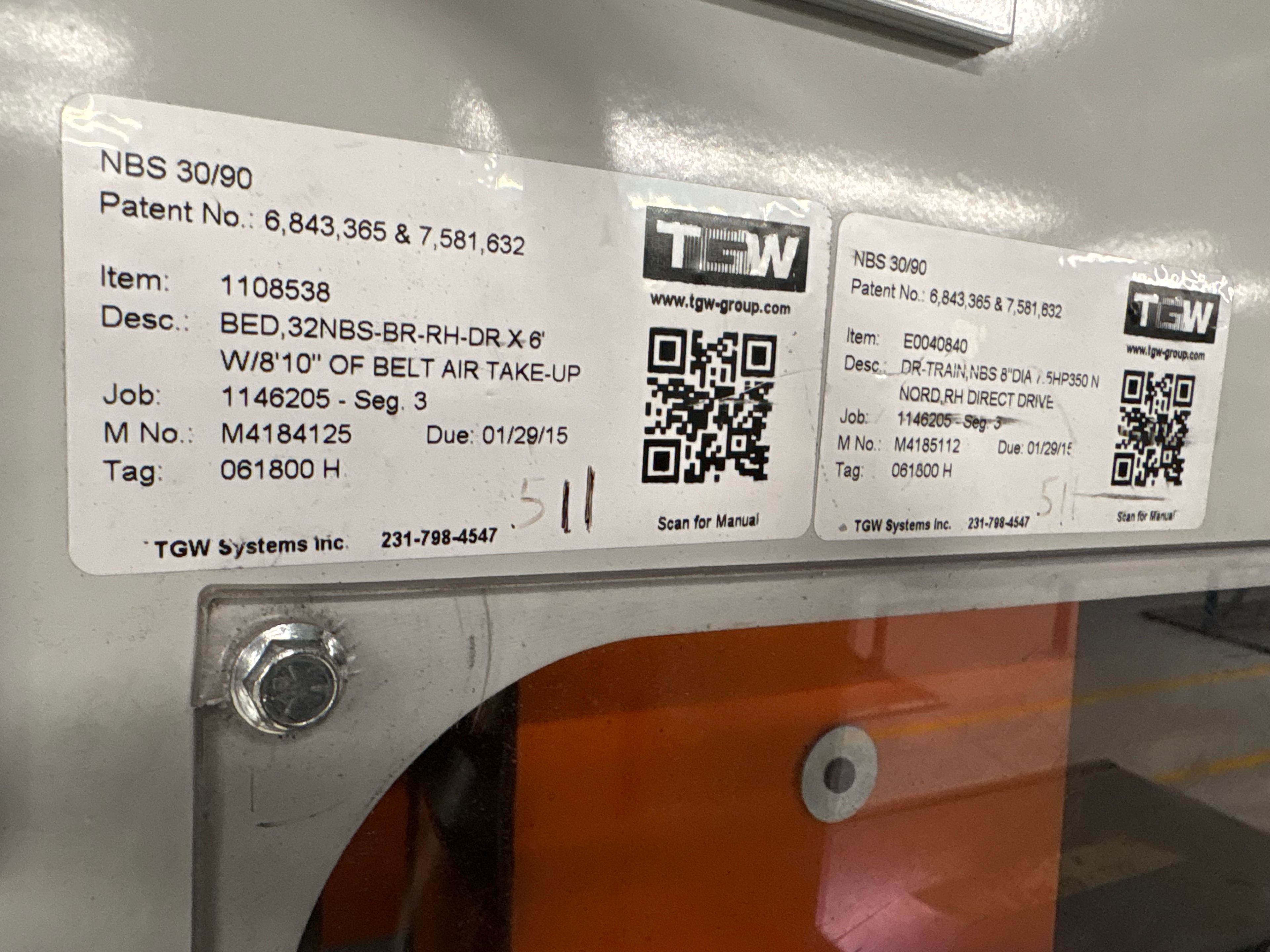 TGW Narrow Belt Sorter - NBS 30/90 - 158' 7" x 30" x 22" - 3 Send-Offs - Document 3