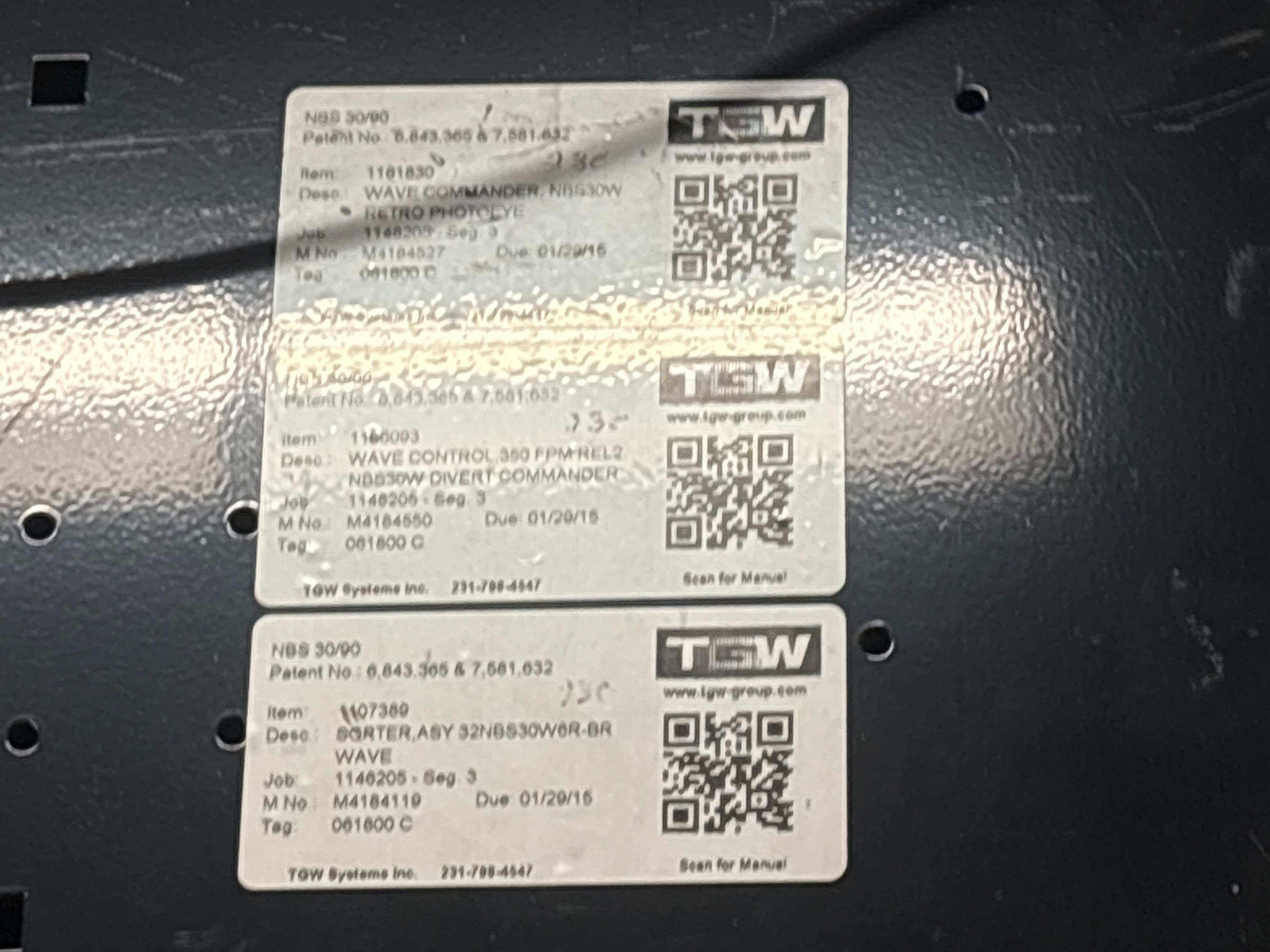 TGW Narrow Belt Sorter - NBS 30/90 - 57' 7" x 30" x 22" - 5 Send-Offs - Document 3