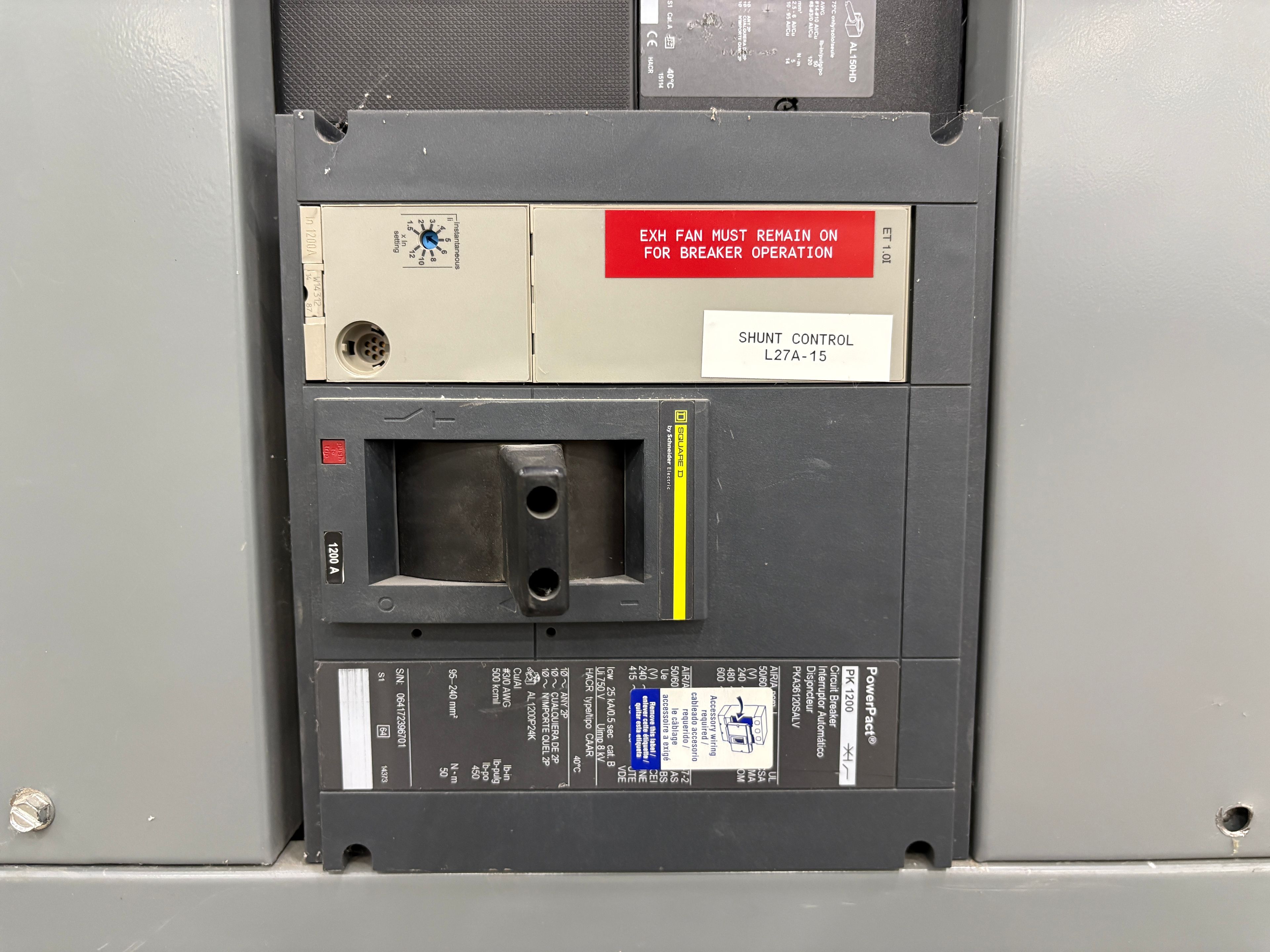 SQUARE-D Switchboard 1200 A - Max Supply Rating - Document 5
